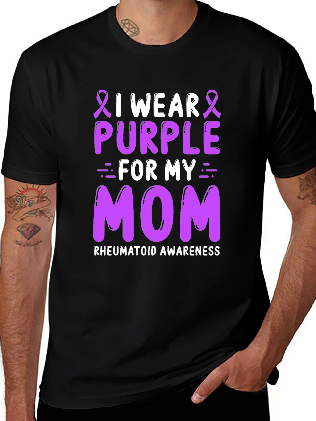 Purple Ribbon Mom Awareness T-Shirt