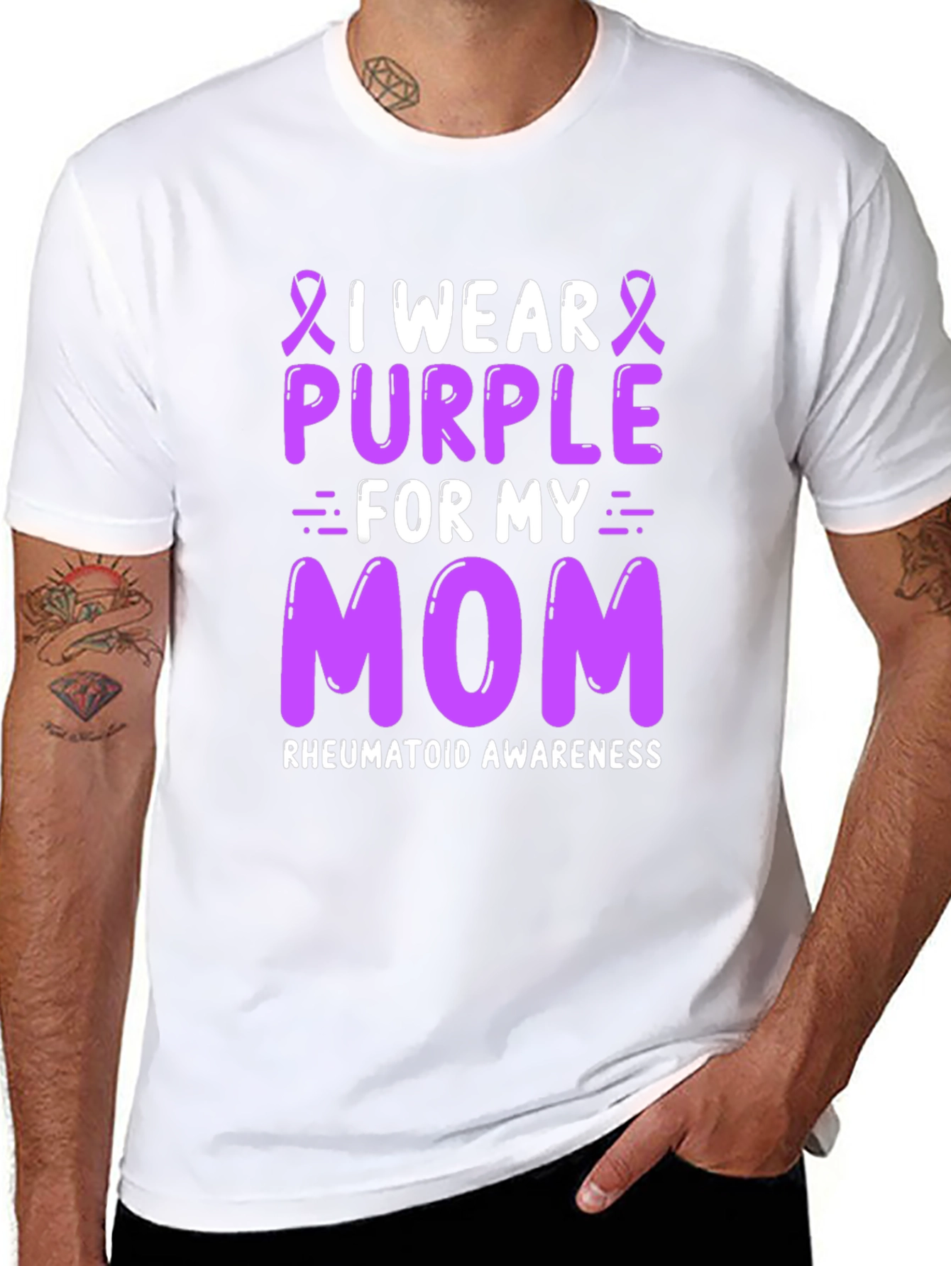 Purple Ribbon Mom Awareness T-Shirt
