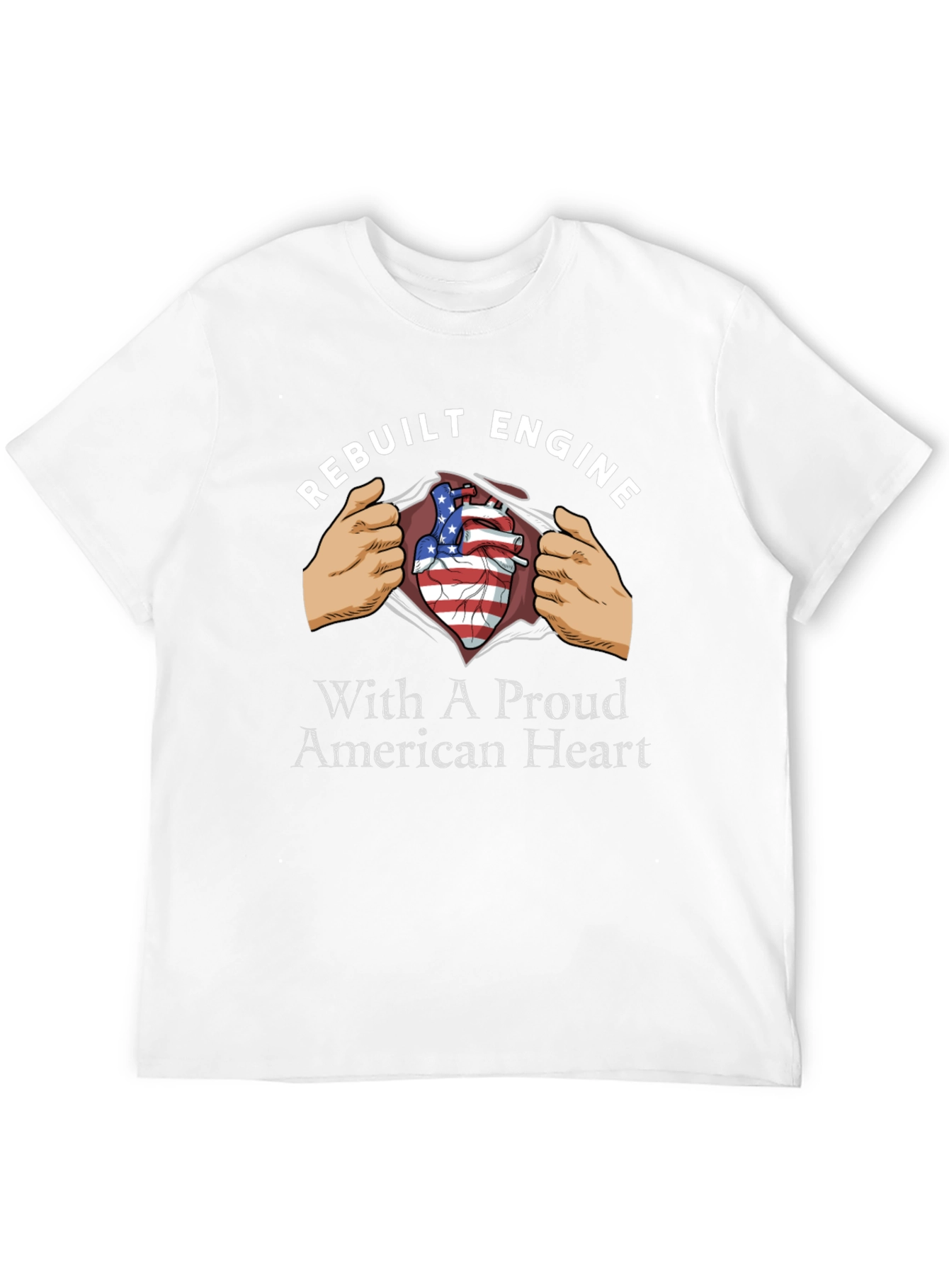Rebuilt Engine Proud American Heart Graphic Tee