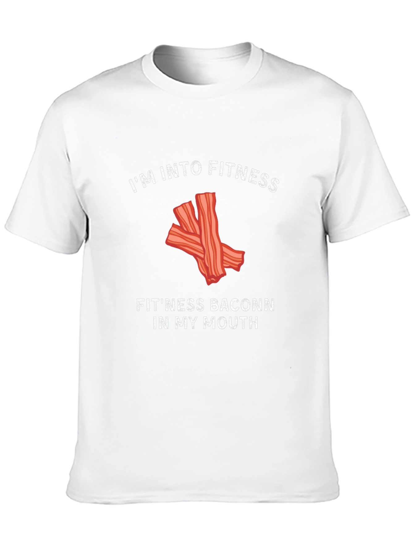 Funny Fitness Bacon Graphic T-Shirt