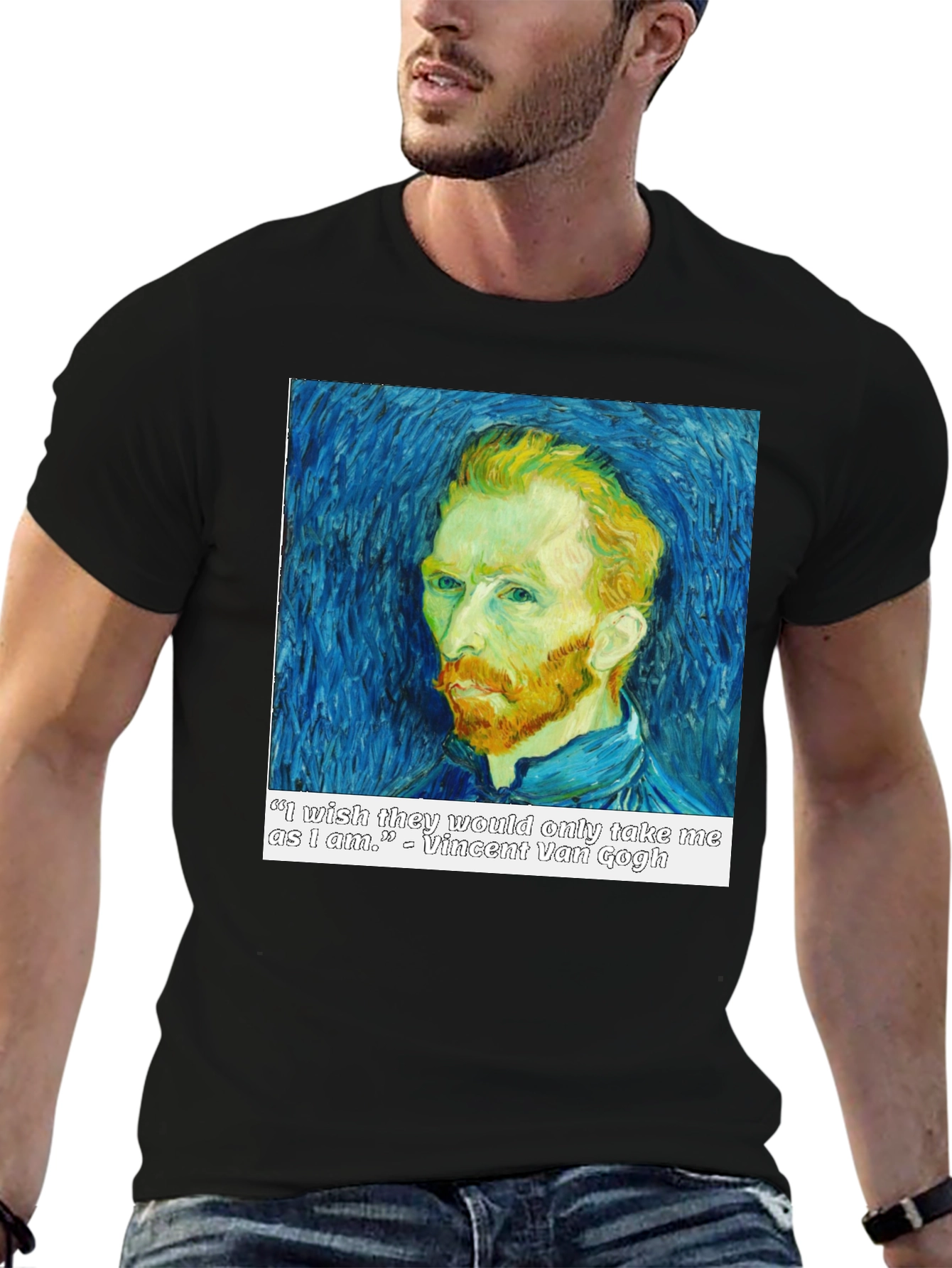 Van Gogh Quote T-Shirt - Artistic Portrait Tee