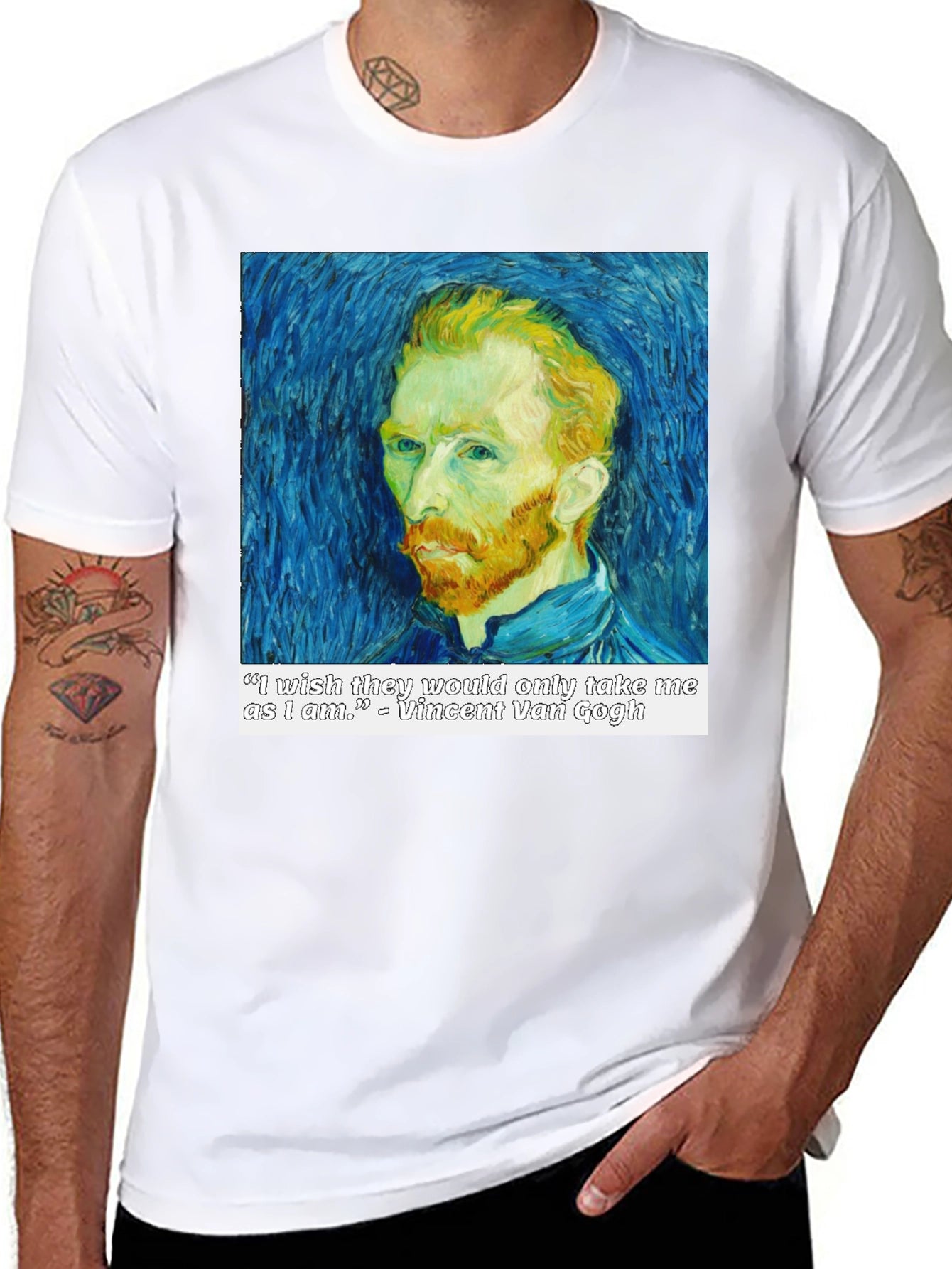 Van Gogh Quote T-Shirt - Artistic Portrait Tee
