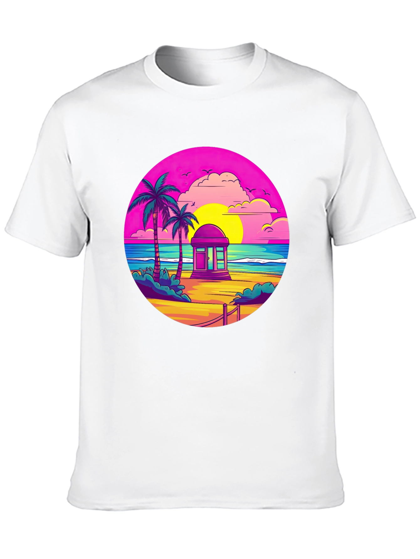 Retro Beach Sunset T-Shirt