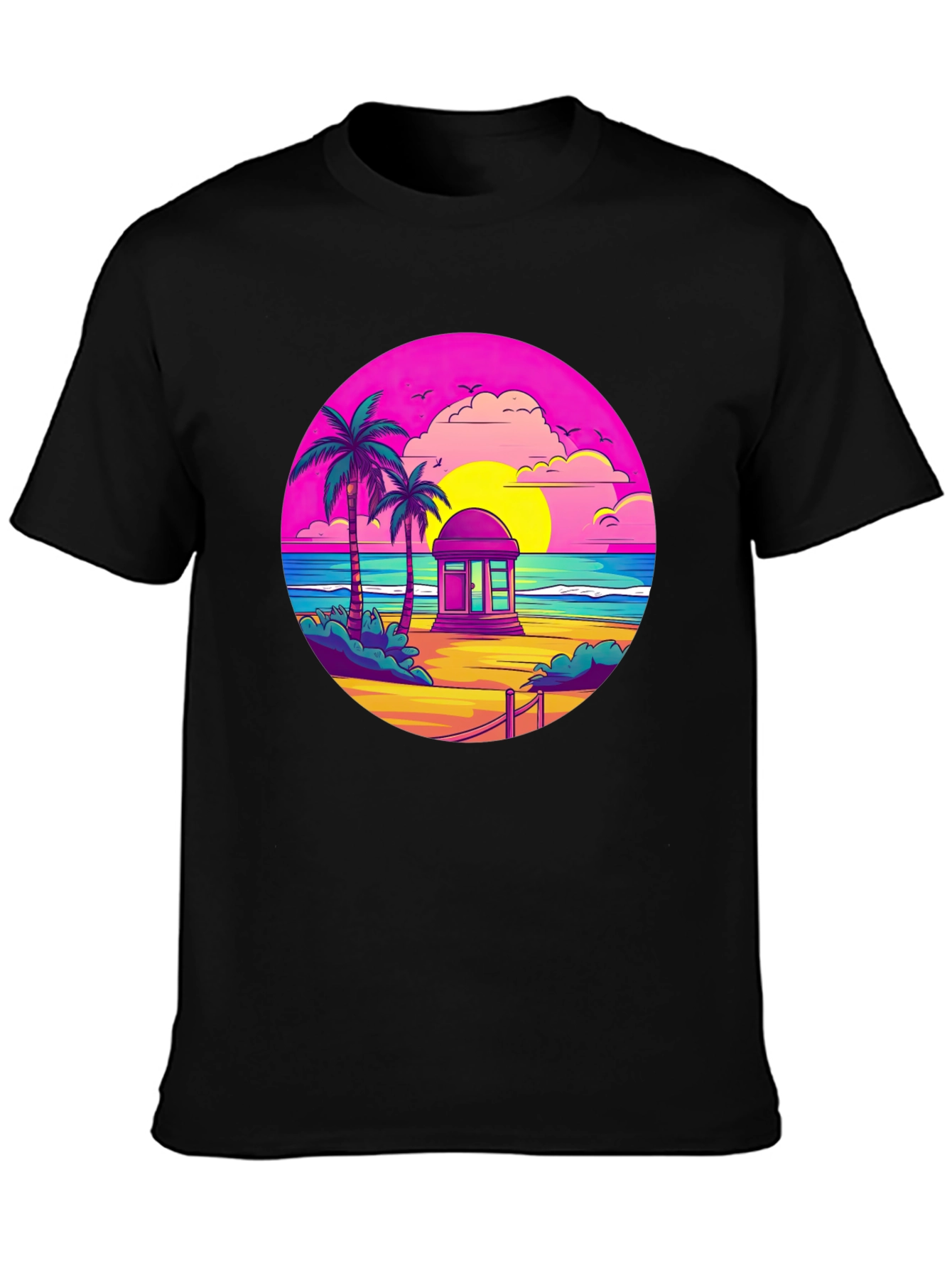 Retro Beach Sunset T-Shirt
