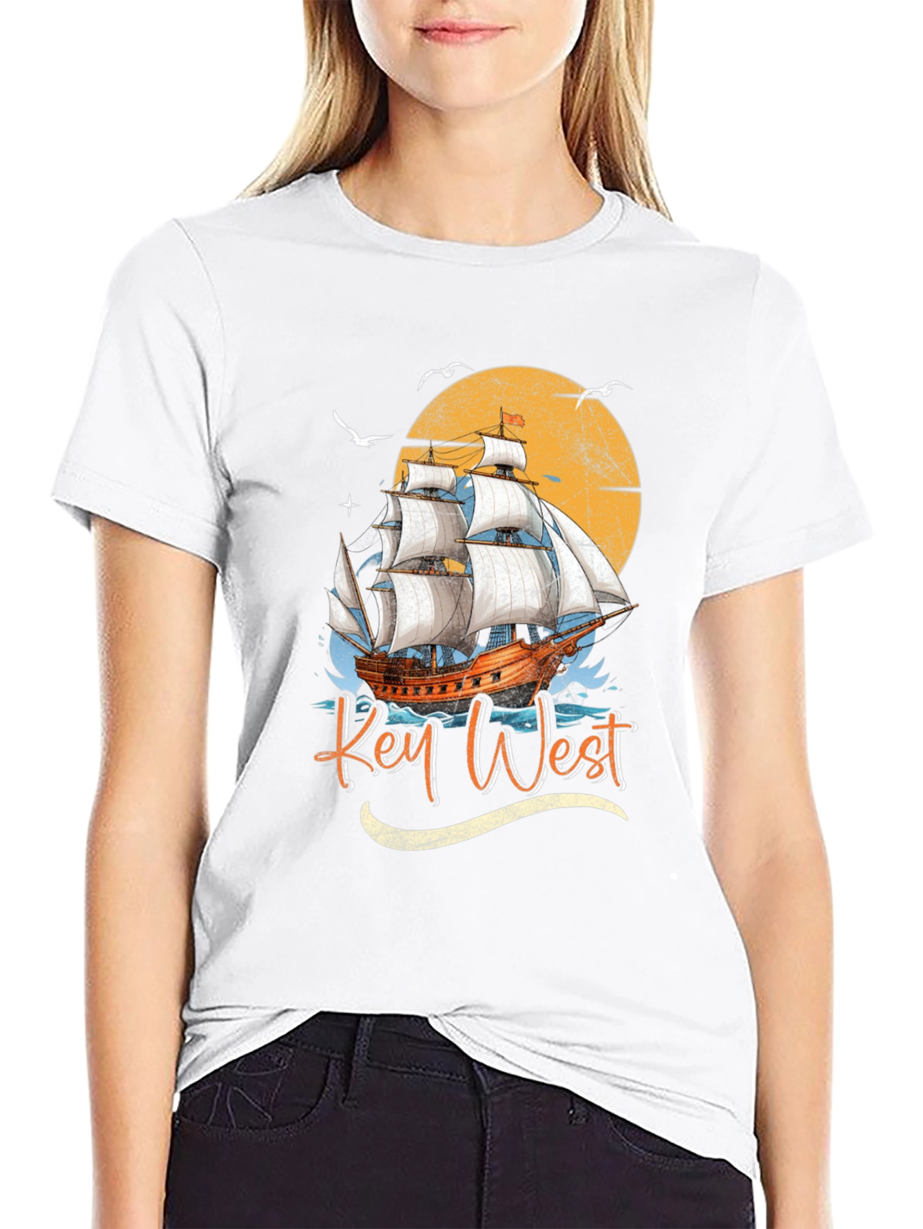Key West Sailboat Graphic Tee - Island Vibes