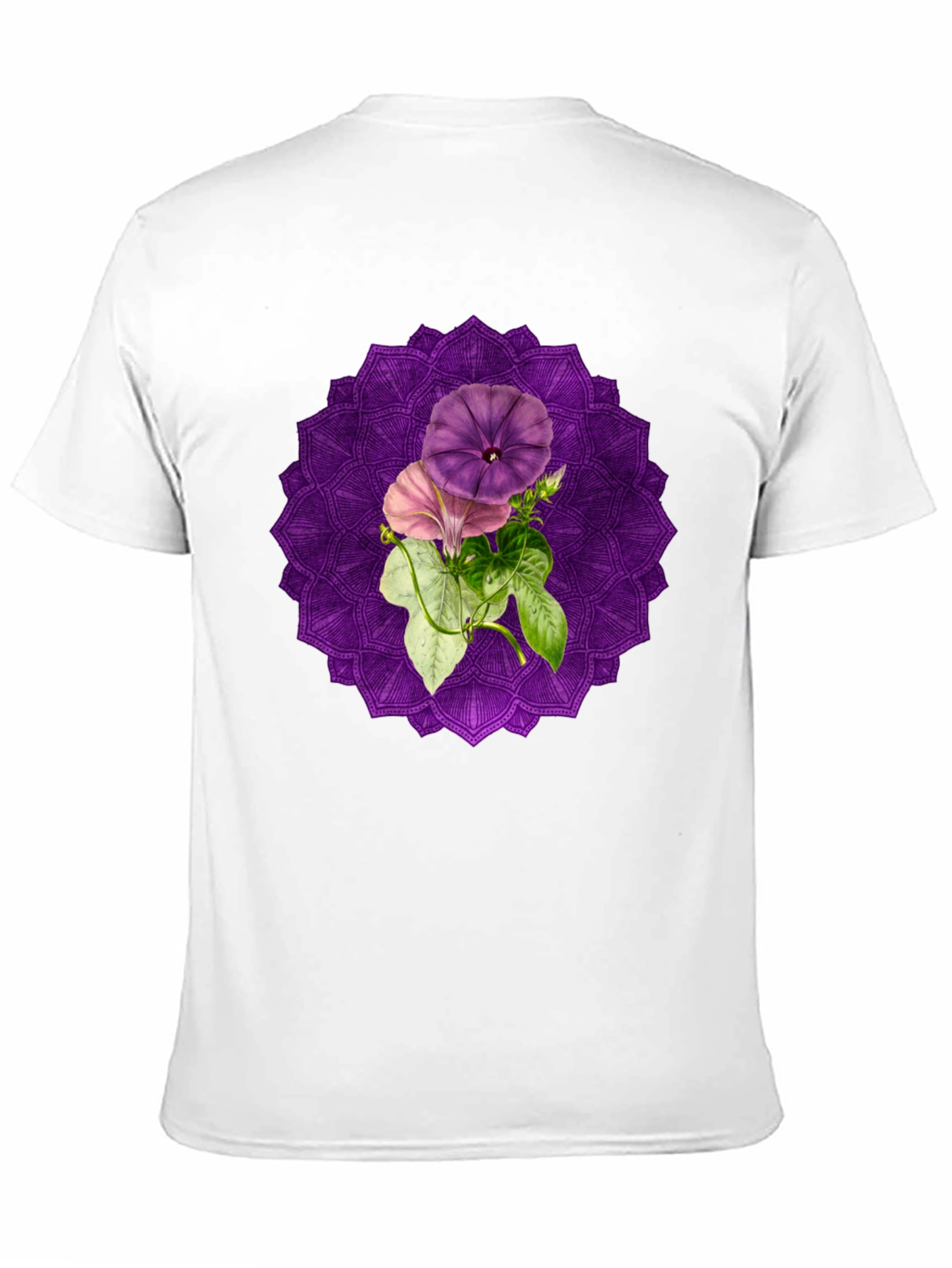 Floral Mandala Graphic Tee - Black