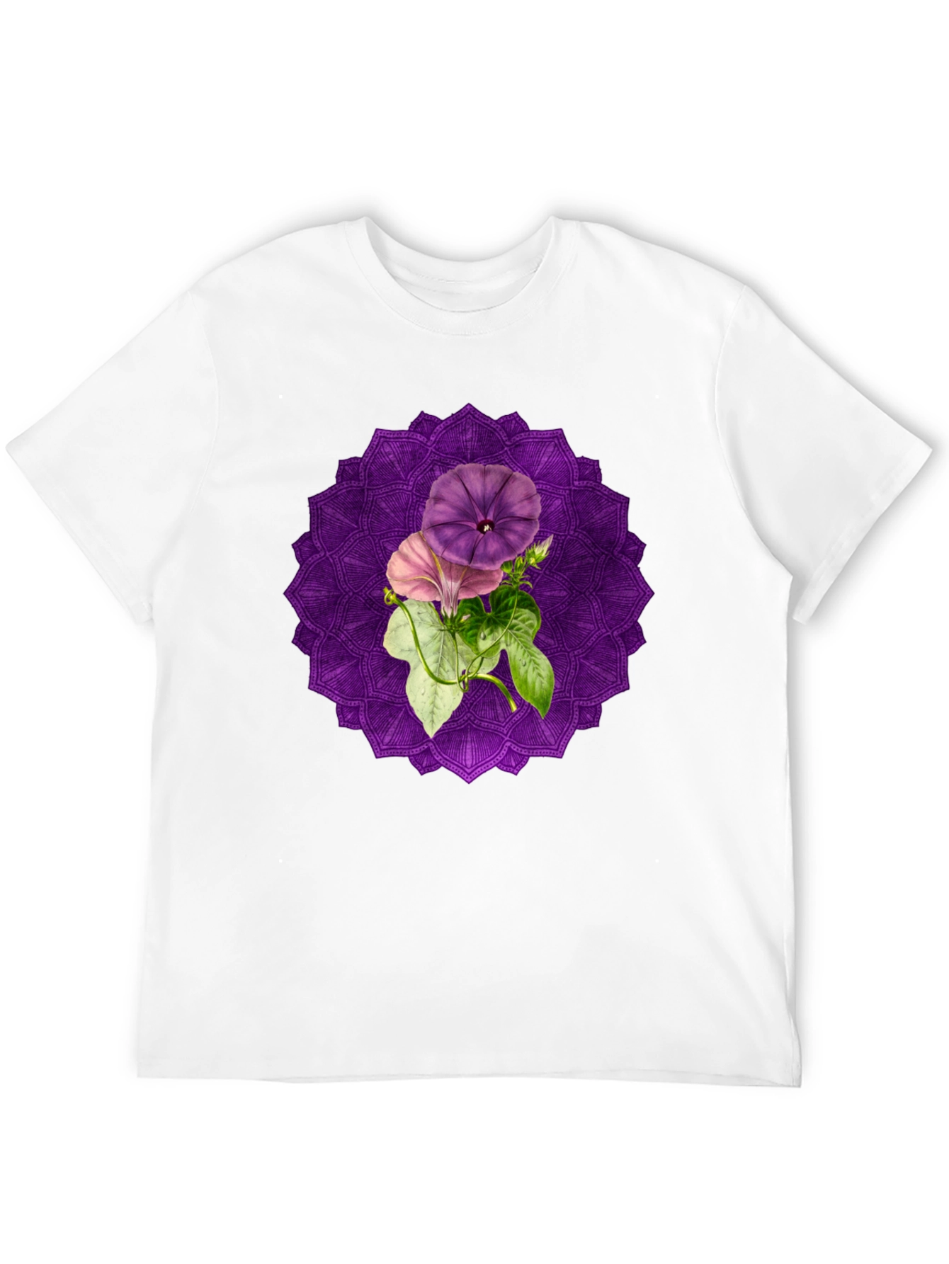 Floral Mandala Graphic Tee - Black