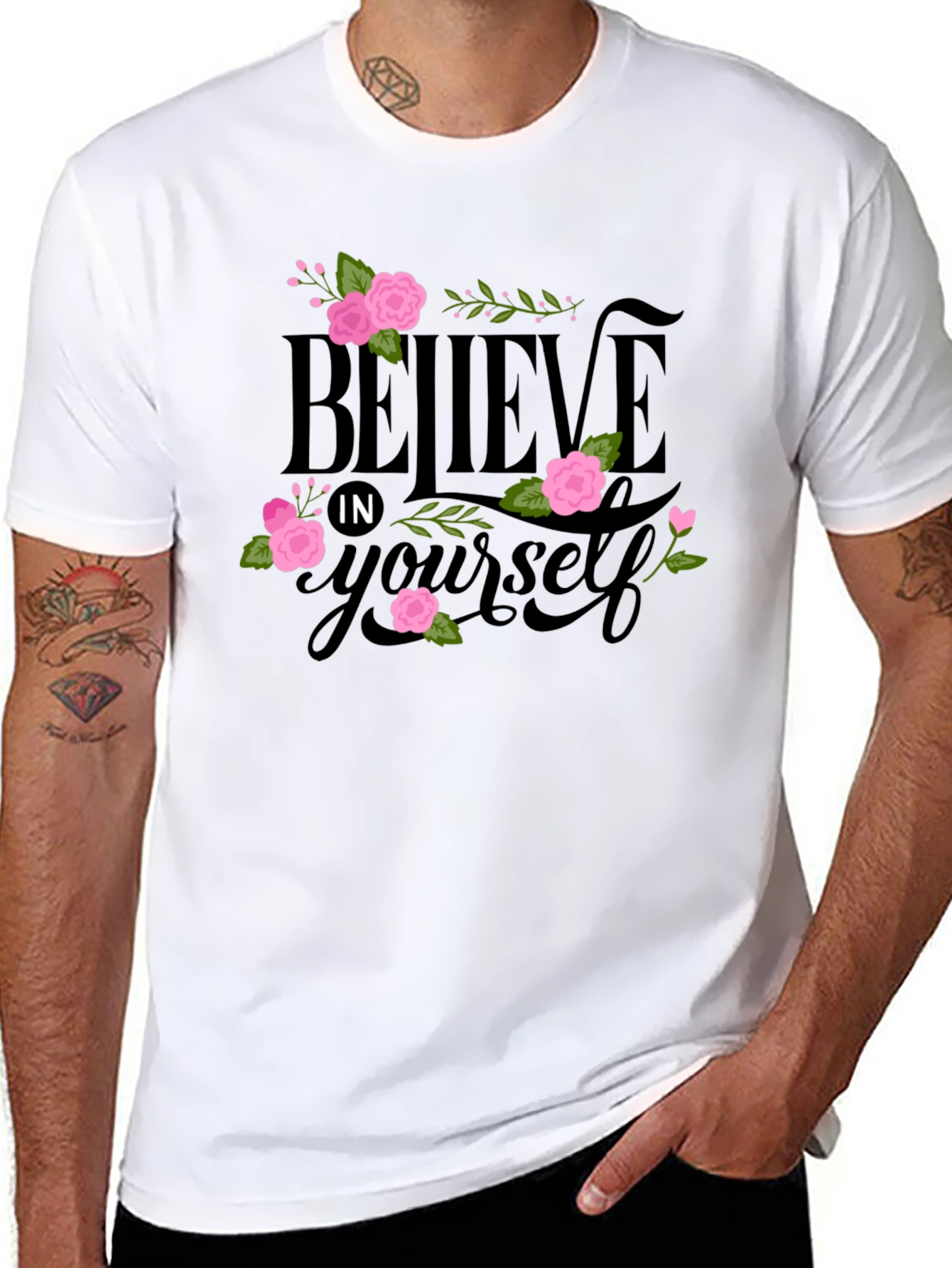 Believe in Yourself Floral Tee