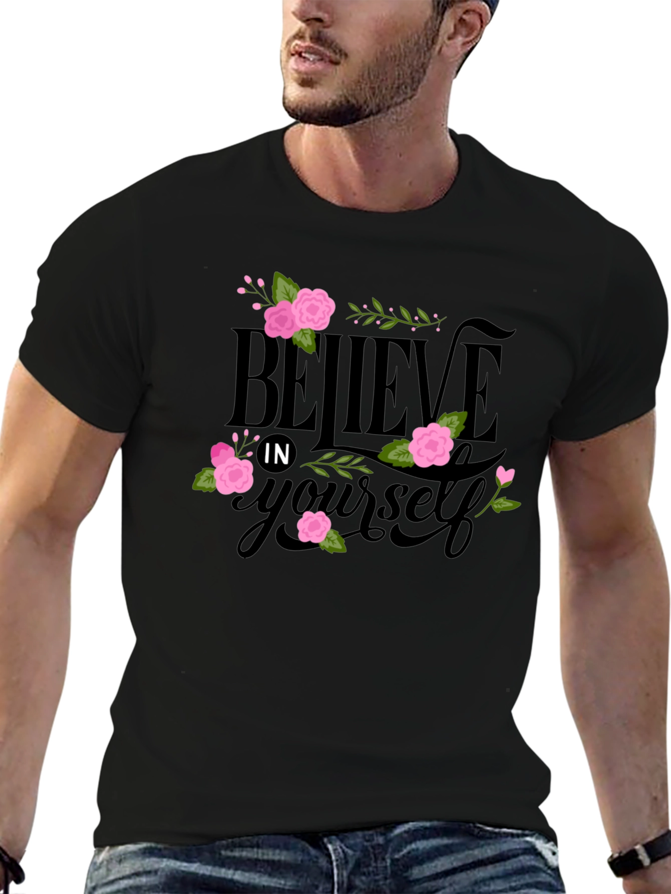 Believe in Yourself Floral Tee