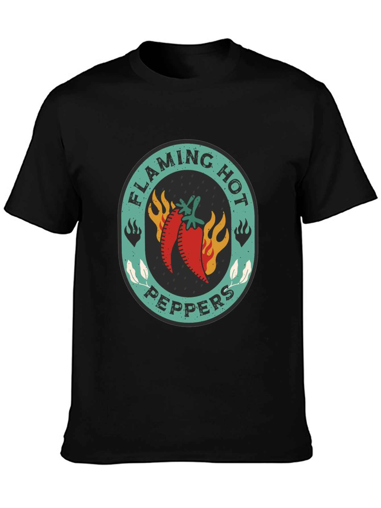 Flaming Hot Peppers Graphic Tee - Spicy Style