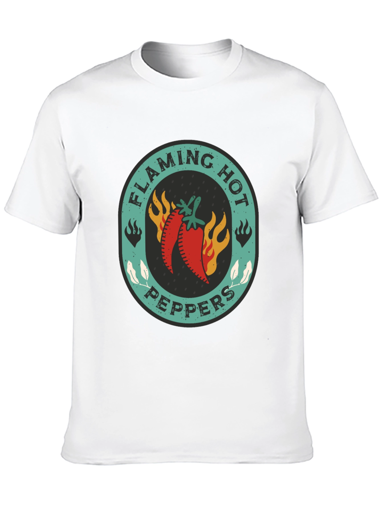 Flaming Hot Peppers Graphic Tee - Spicy Style
