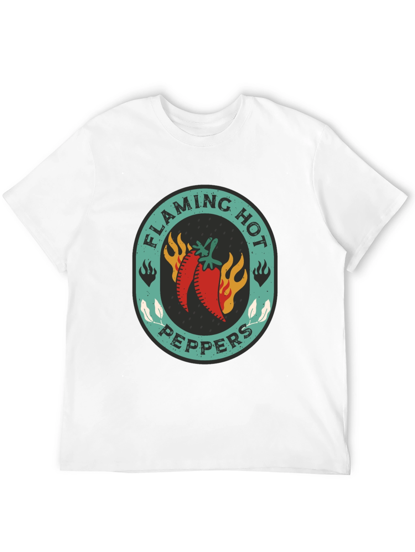 Flaming Hot Peppers Graphic Tee - Spicy Style