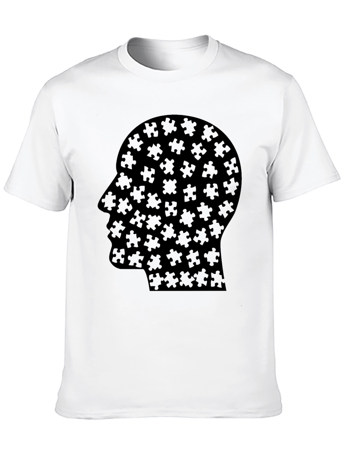 Puzzle Head T-Shirt - Black Graphic Tee