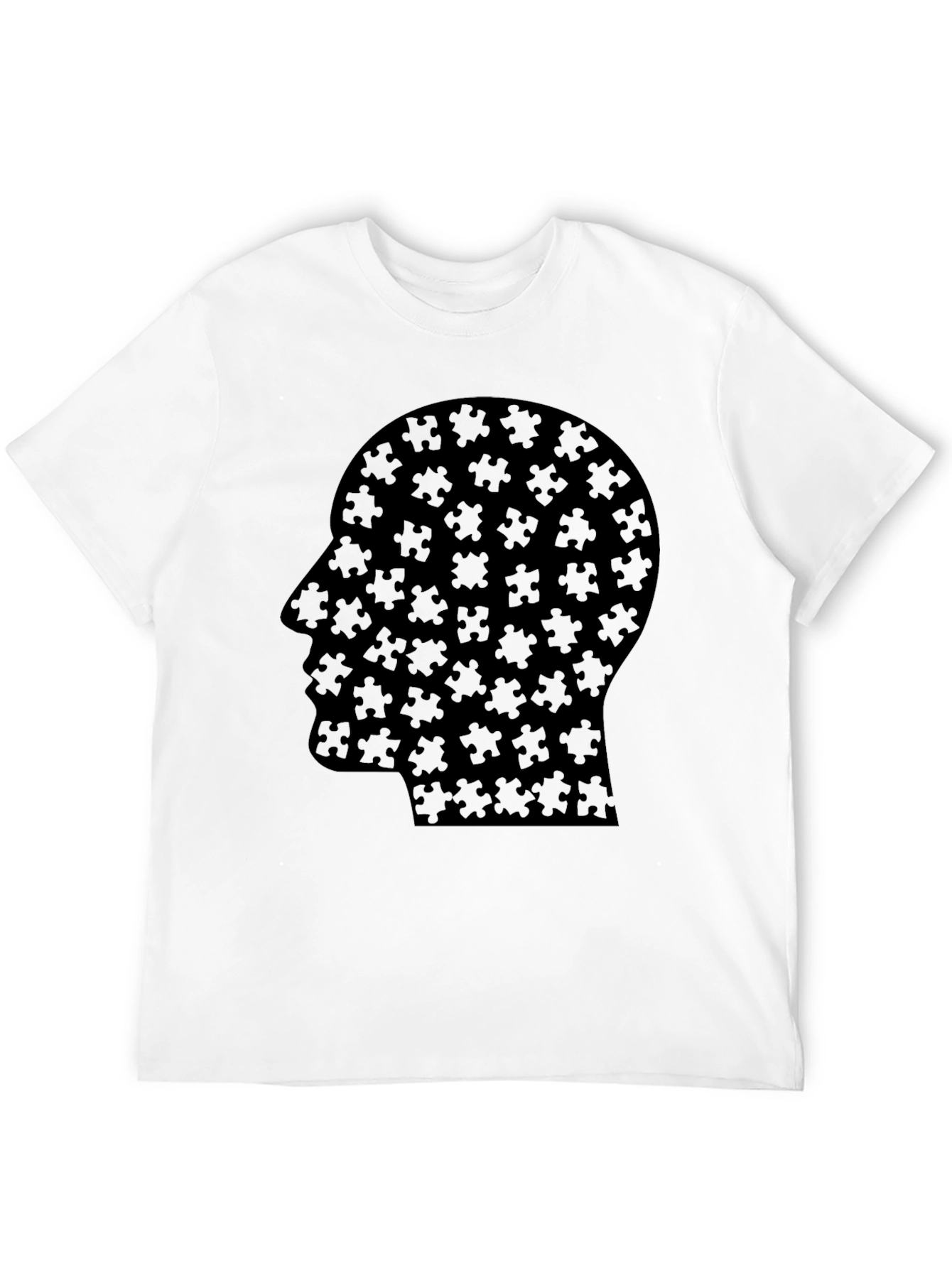 Puzzle Head T-Shirt - Black Graphic Tee
