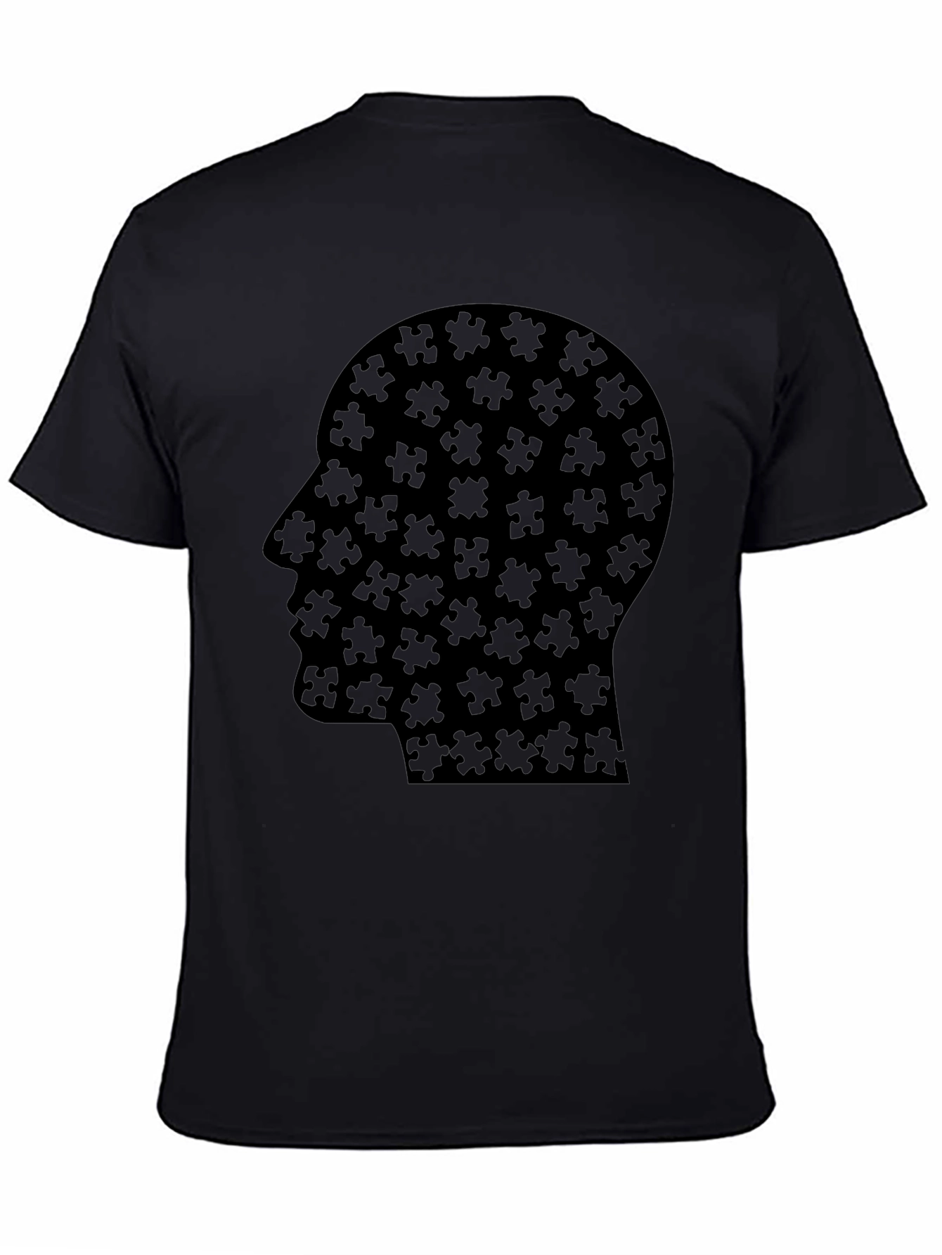 Puzzle Head T-Shirt - Black Graphic Tee