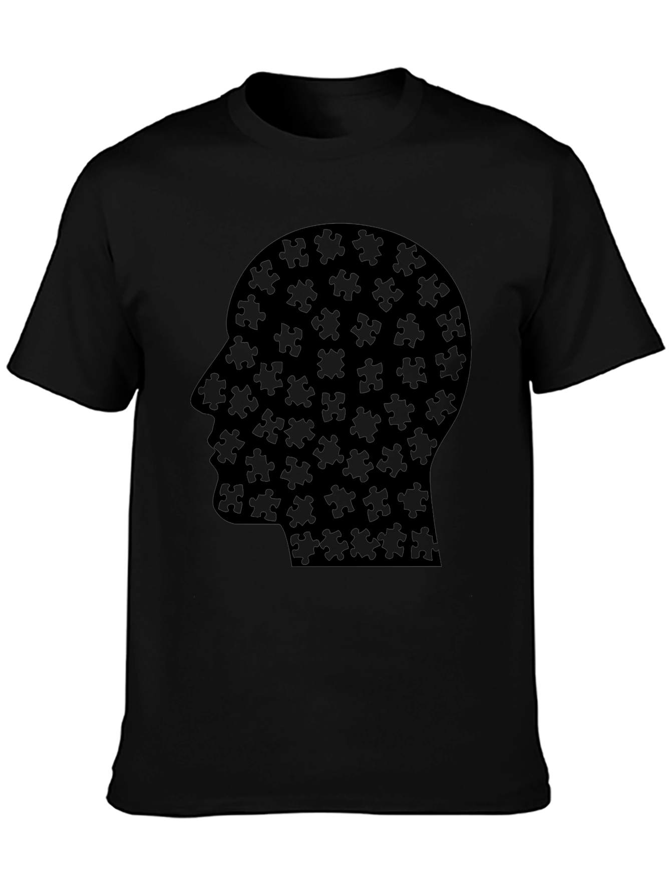 Puzzle Head T-Shirt - Black Graphic Tee