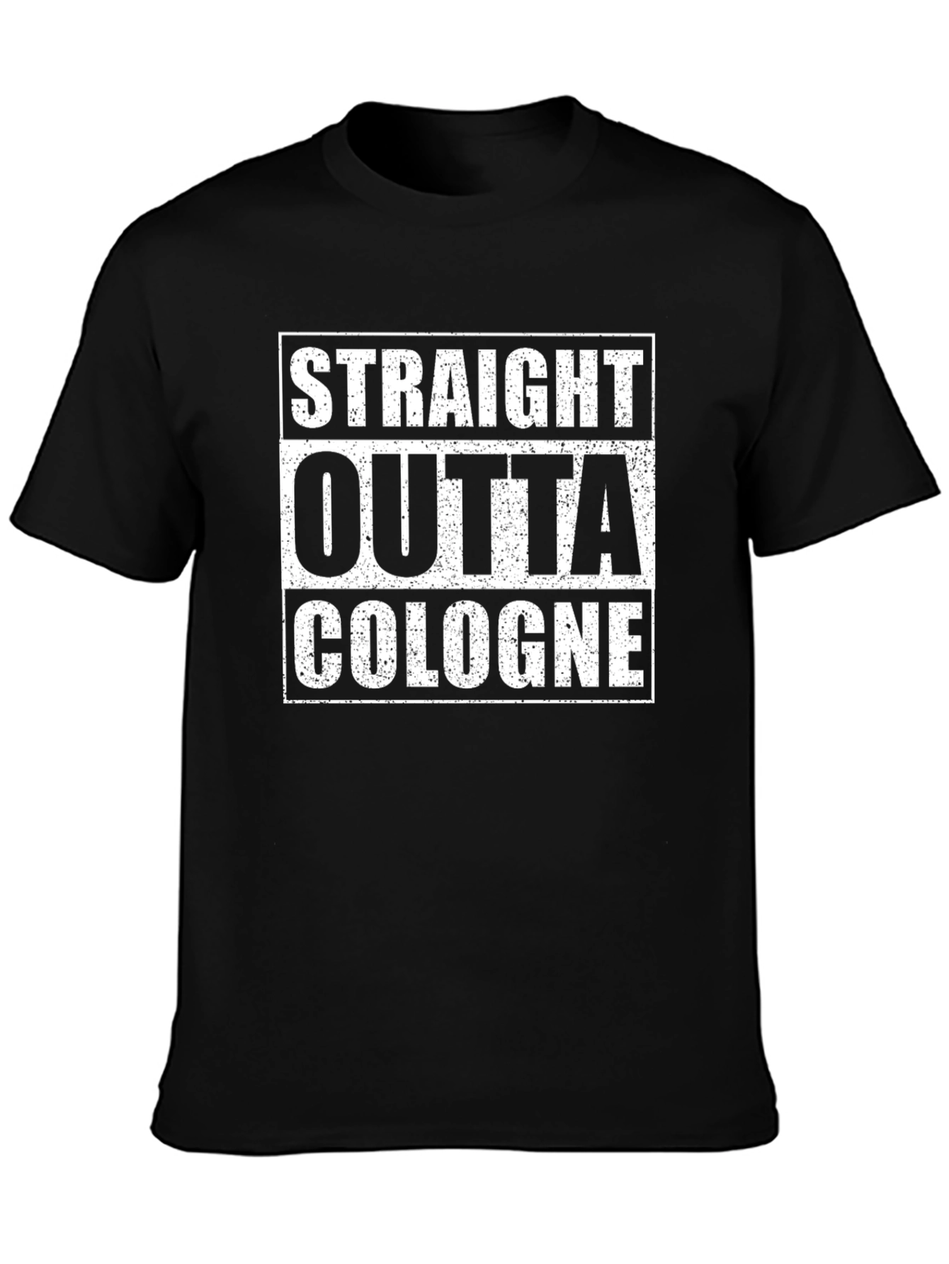 Straight Outta Cologne Black Graphic T-Shirt