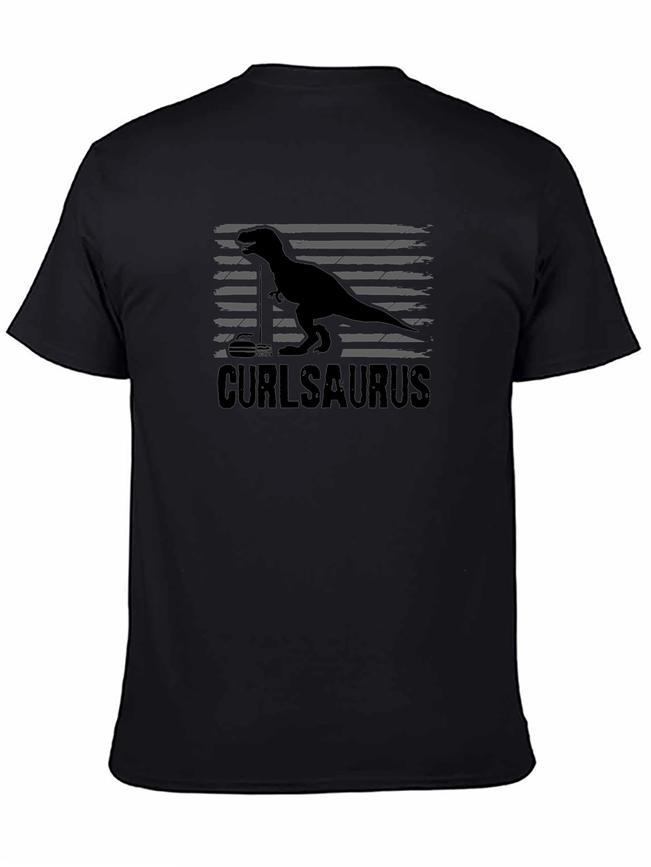 Curlasaurus T-Shirt - Curling Dinosaur Tee