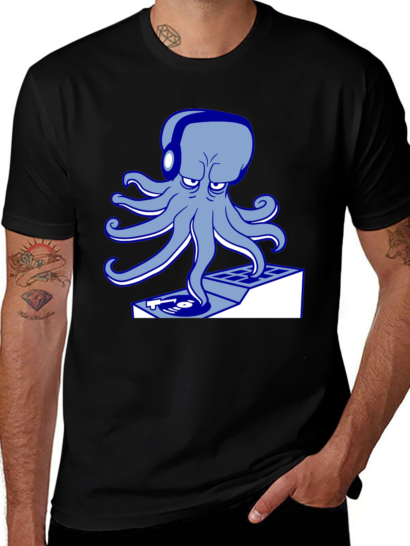 DJ Octopus T-Shirt - Cool Graphic Tee