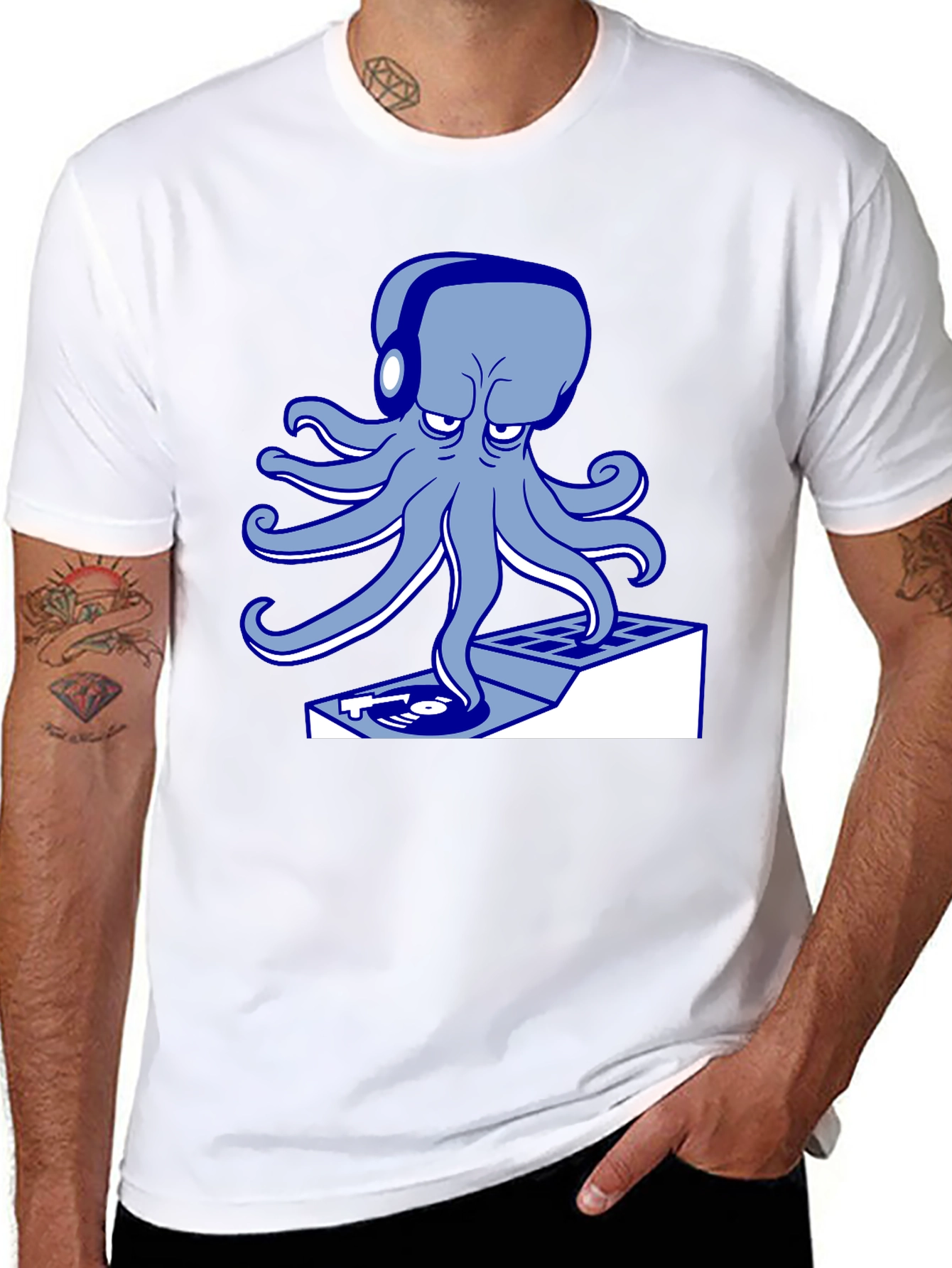 DJ Octopus T-Shirt - Cool Graphic Tee
