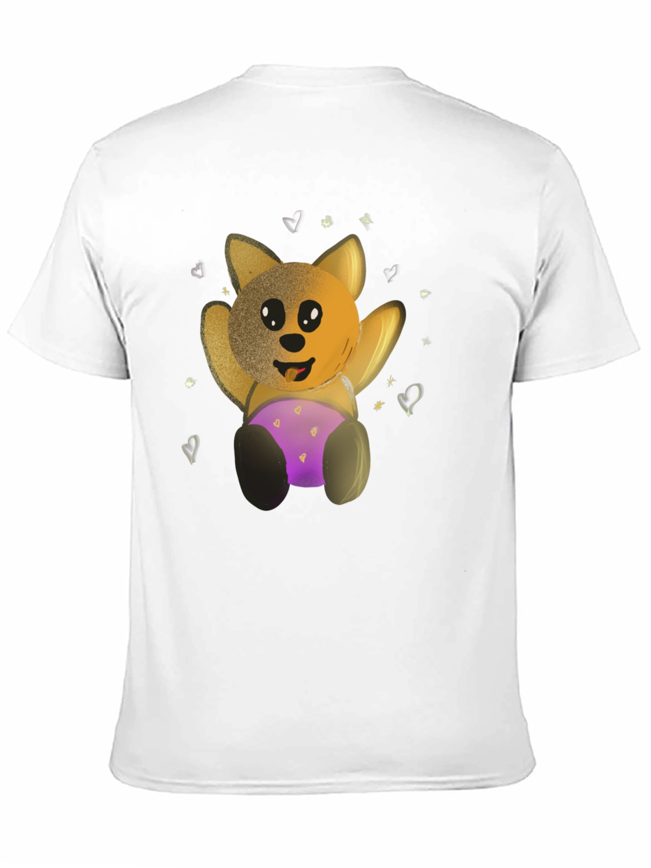 Cute Cartoon Bear Black T-Shirt