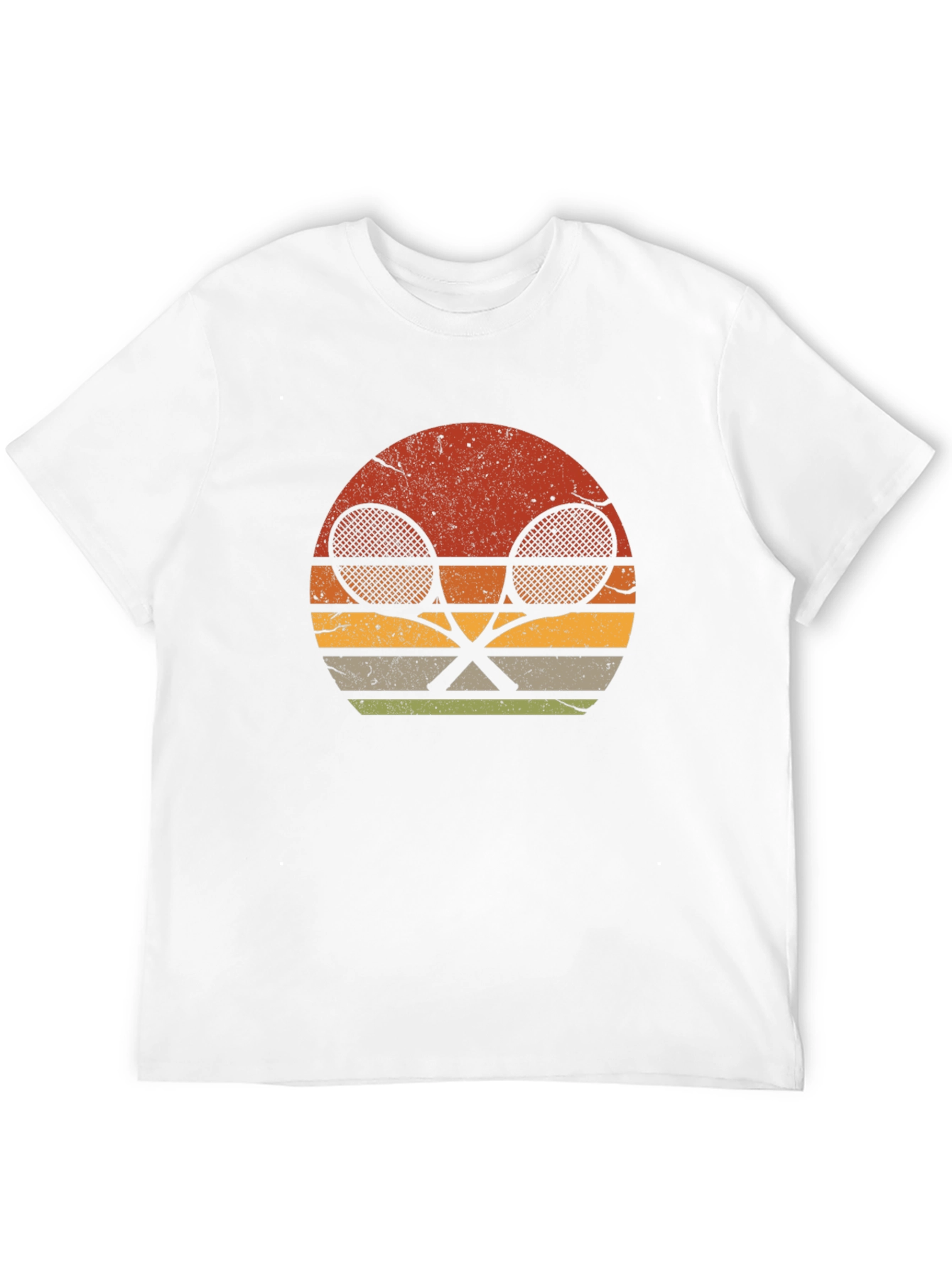 Retro Tennis Racket Graphic T-Shirt