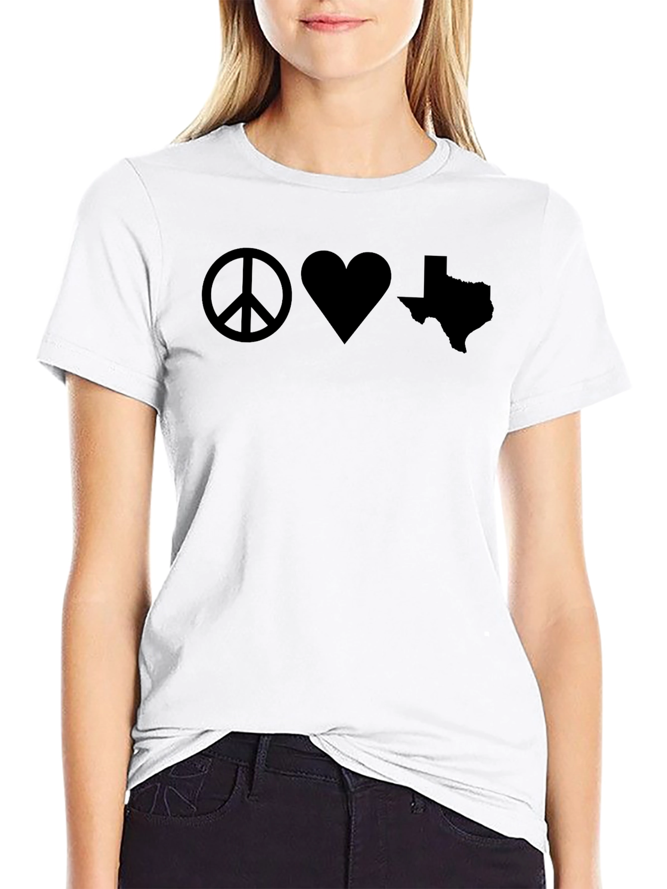 Peace Love Texas T-Shirt Graphic Tee
