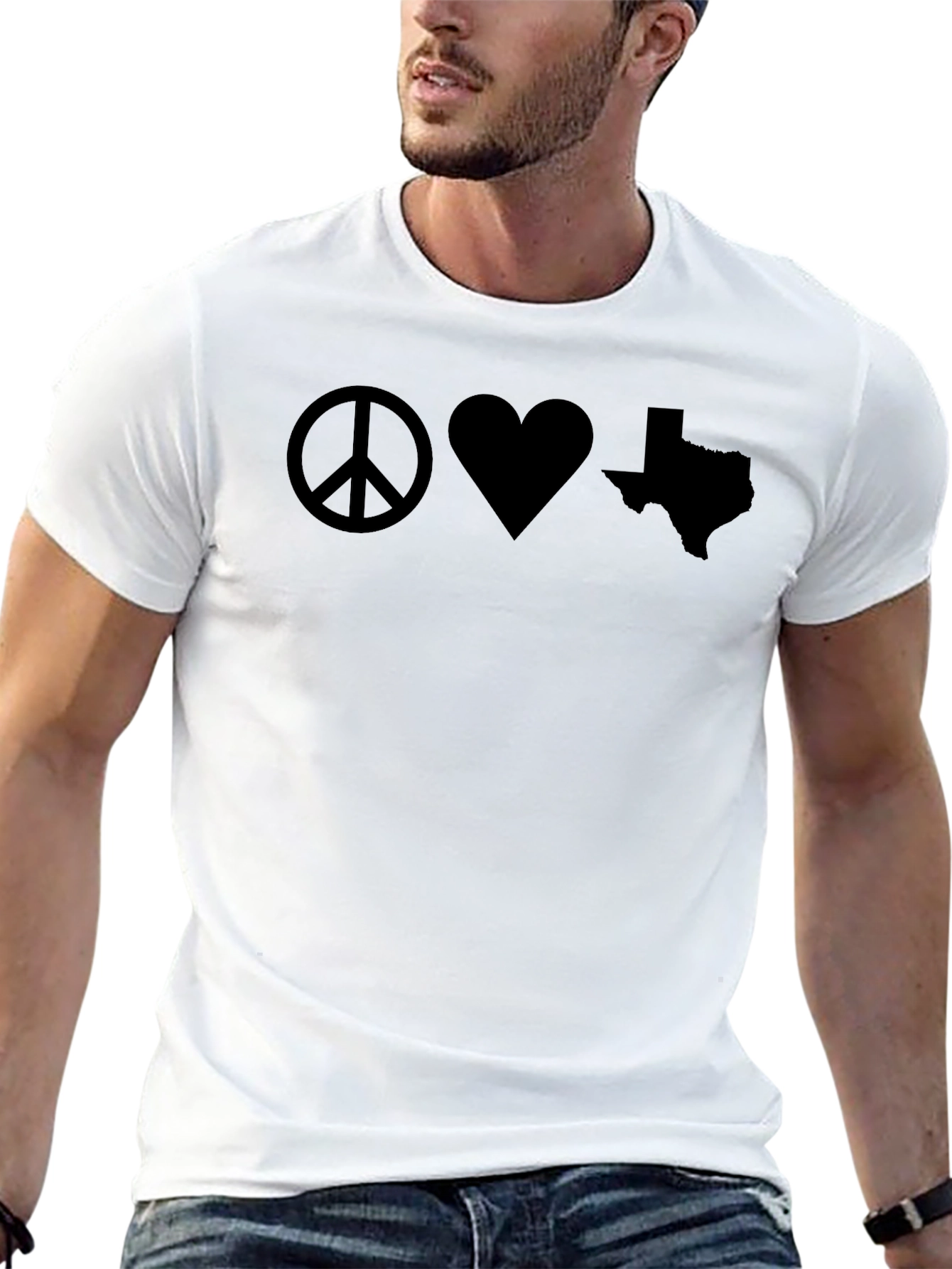 Peace Love Texas T-Shirt Graphic Tee