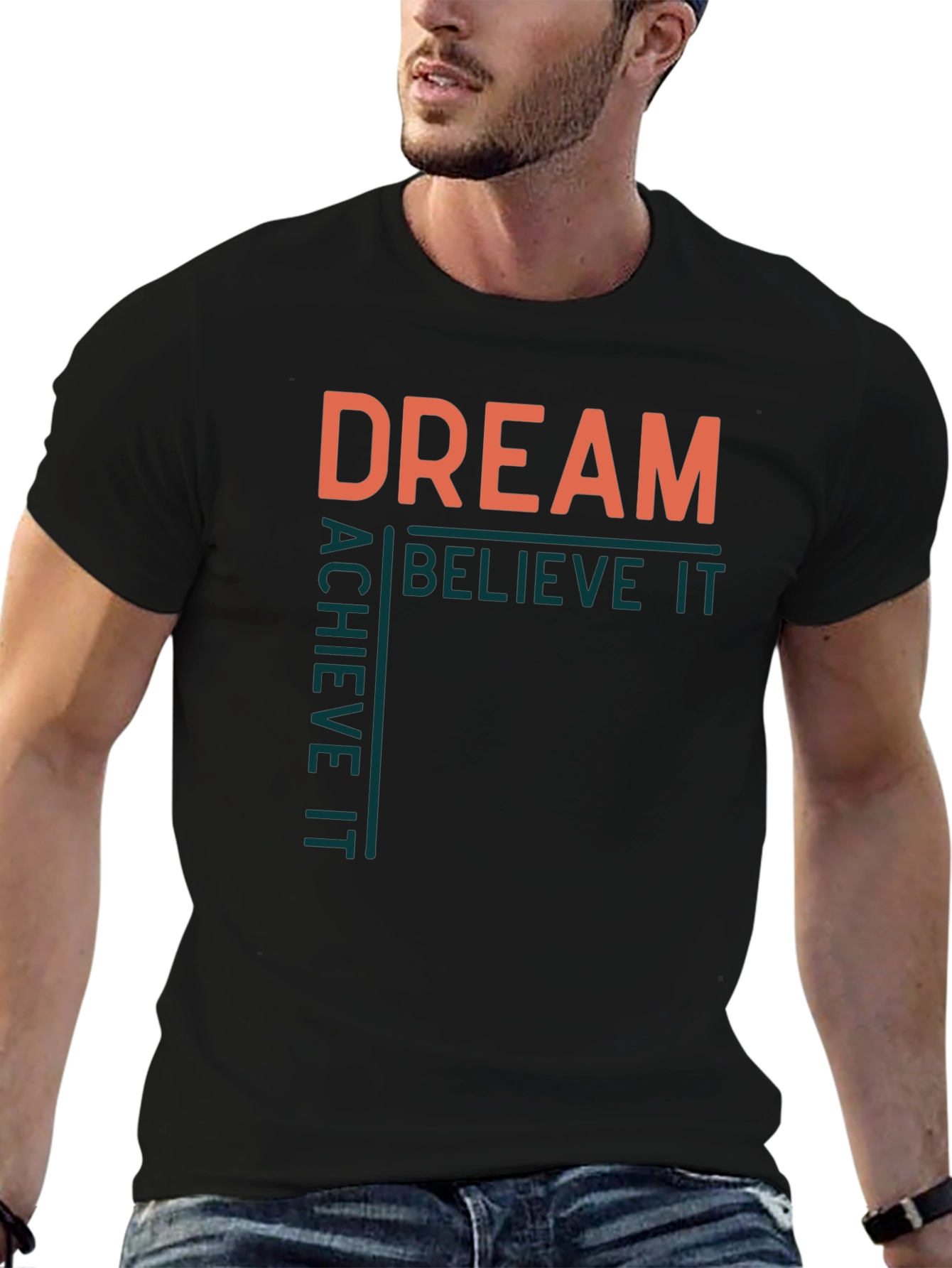 Dream Believe Achieve Mens Graphic Tee