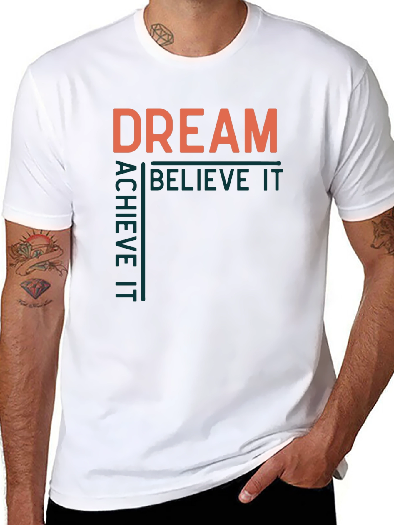 Dream Believe Achieve Mens Graphic Tee