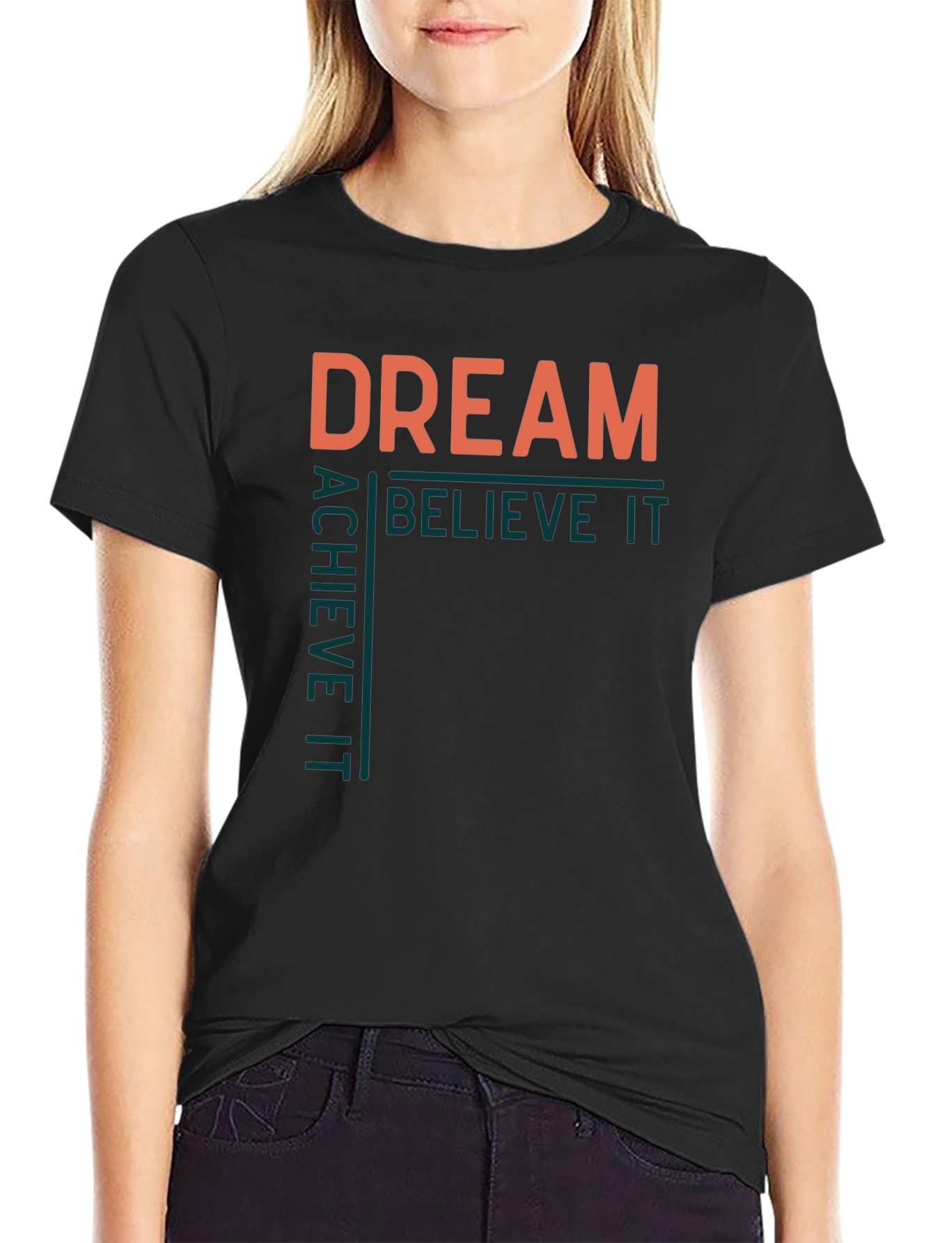 Dream Believe Achieve Mens Graphic Tee