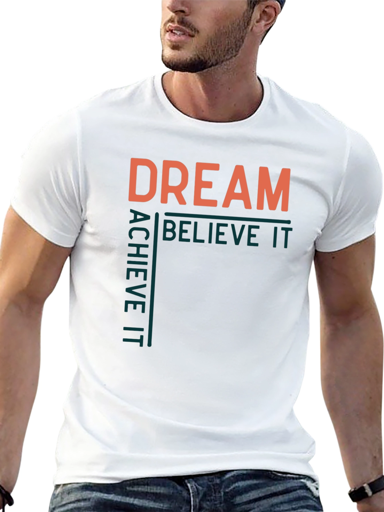 Dream Believe Achieve Mens Graphic Tee