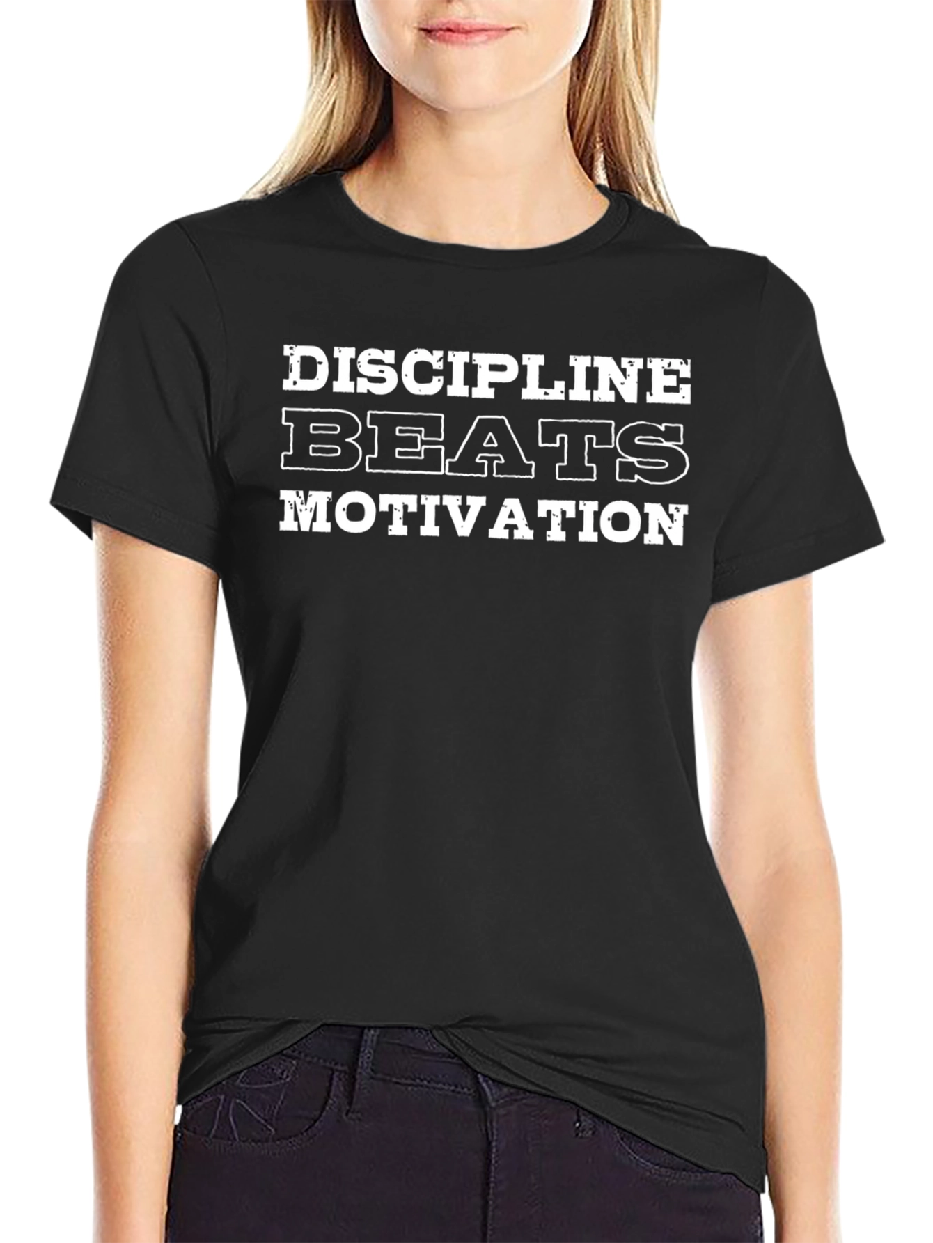 Discipline Beats Motivation Graphic T-Shirt