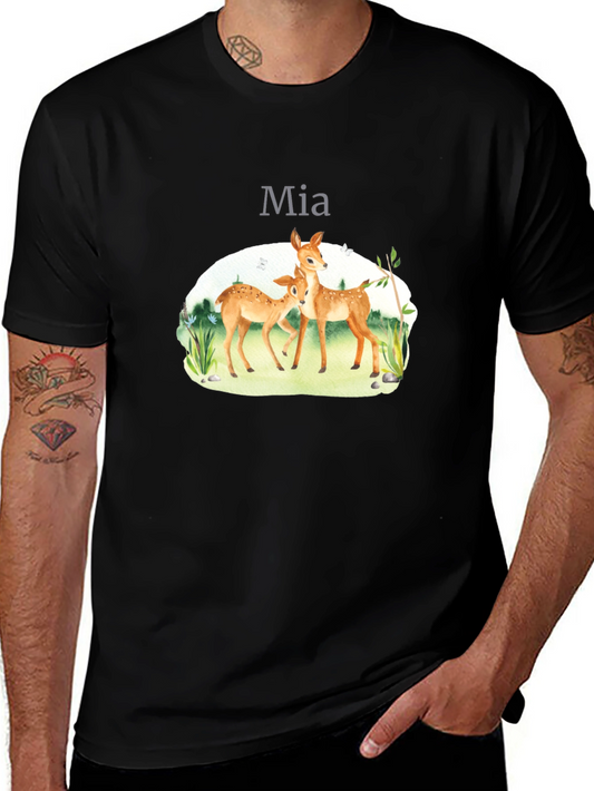 Deer Family Graphic T-Shirt