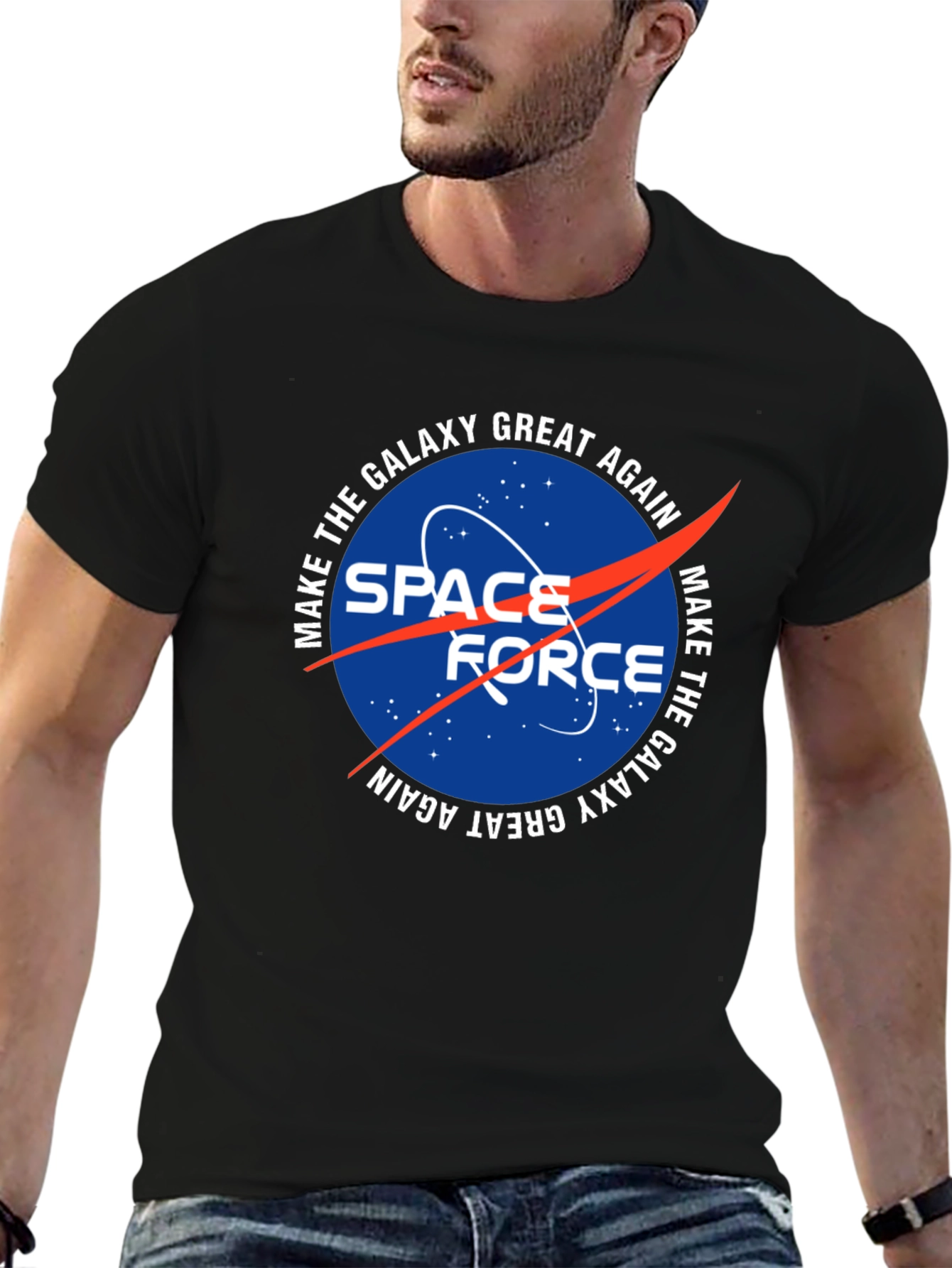 Space Force Galaxy Graphic T-Shirt