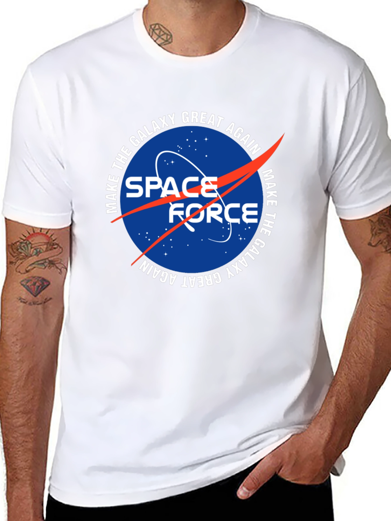 Space Force Galaxy Graphic T-Shirt