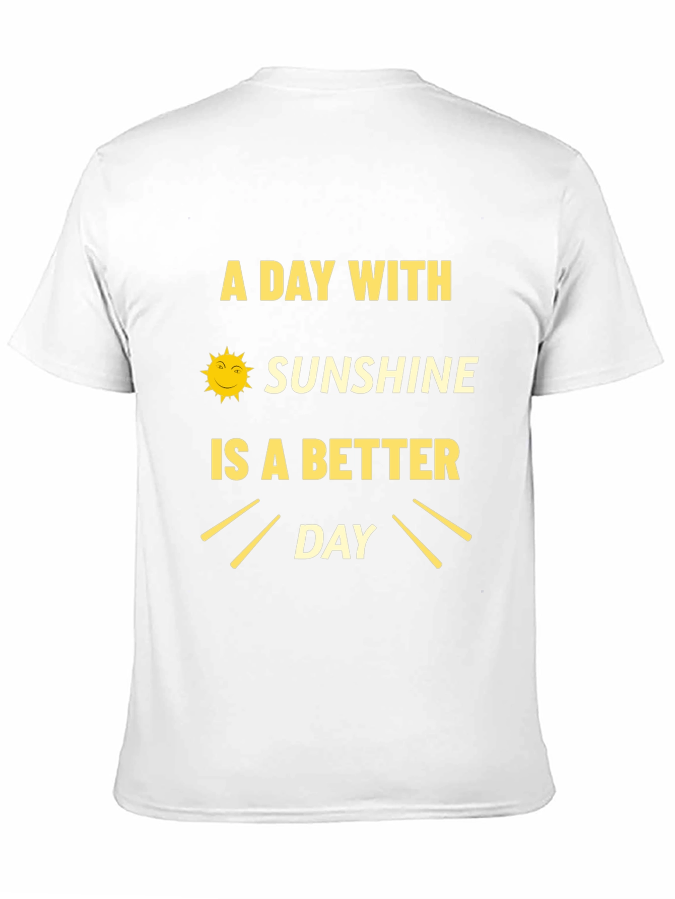 Sunshine Day Graphic Tee - Black Cotton T-Shirt