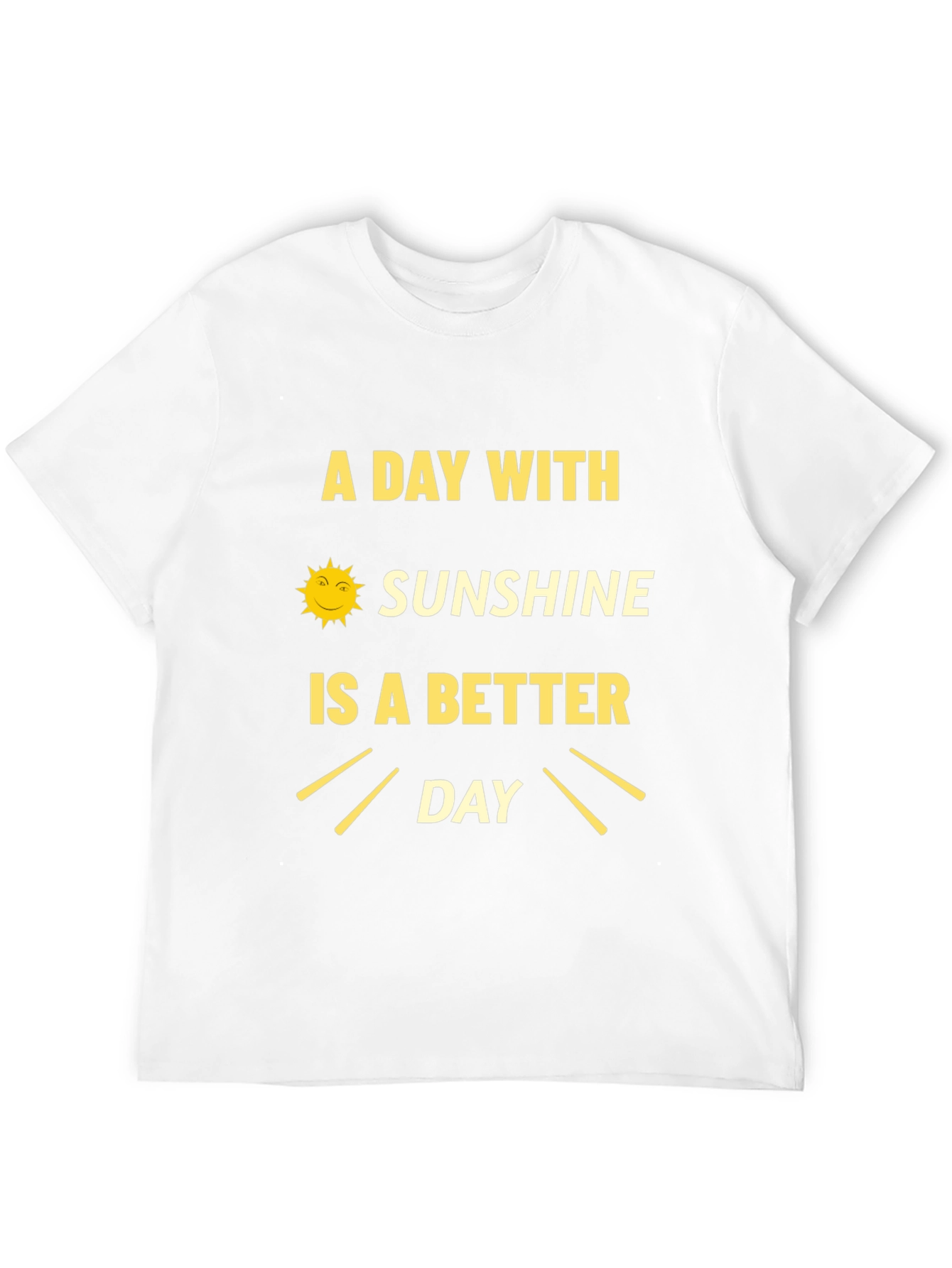 Sunshine Day Graphic Tee - Black Cotton T-Shirt