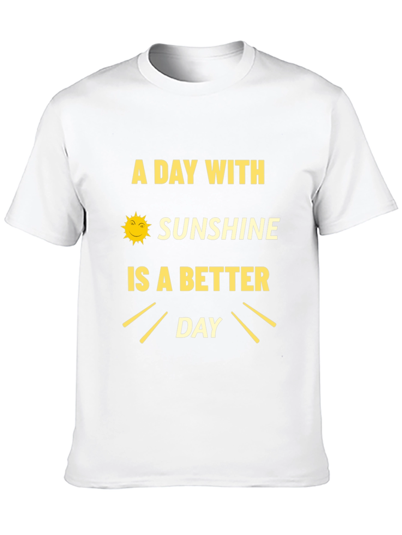 Sunshine Day Graphic Tee - Black Cotton T-Shirt