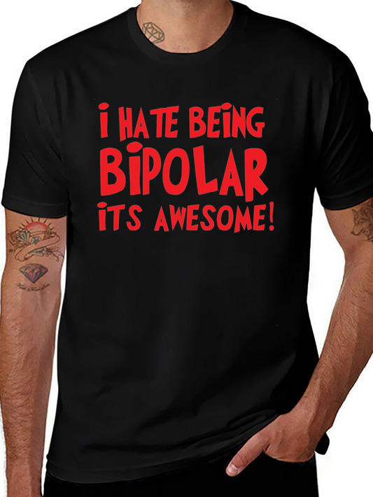 Bipolar Awesome Black T-Shirt