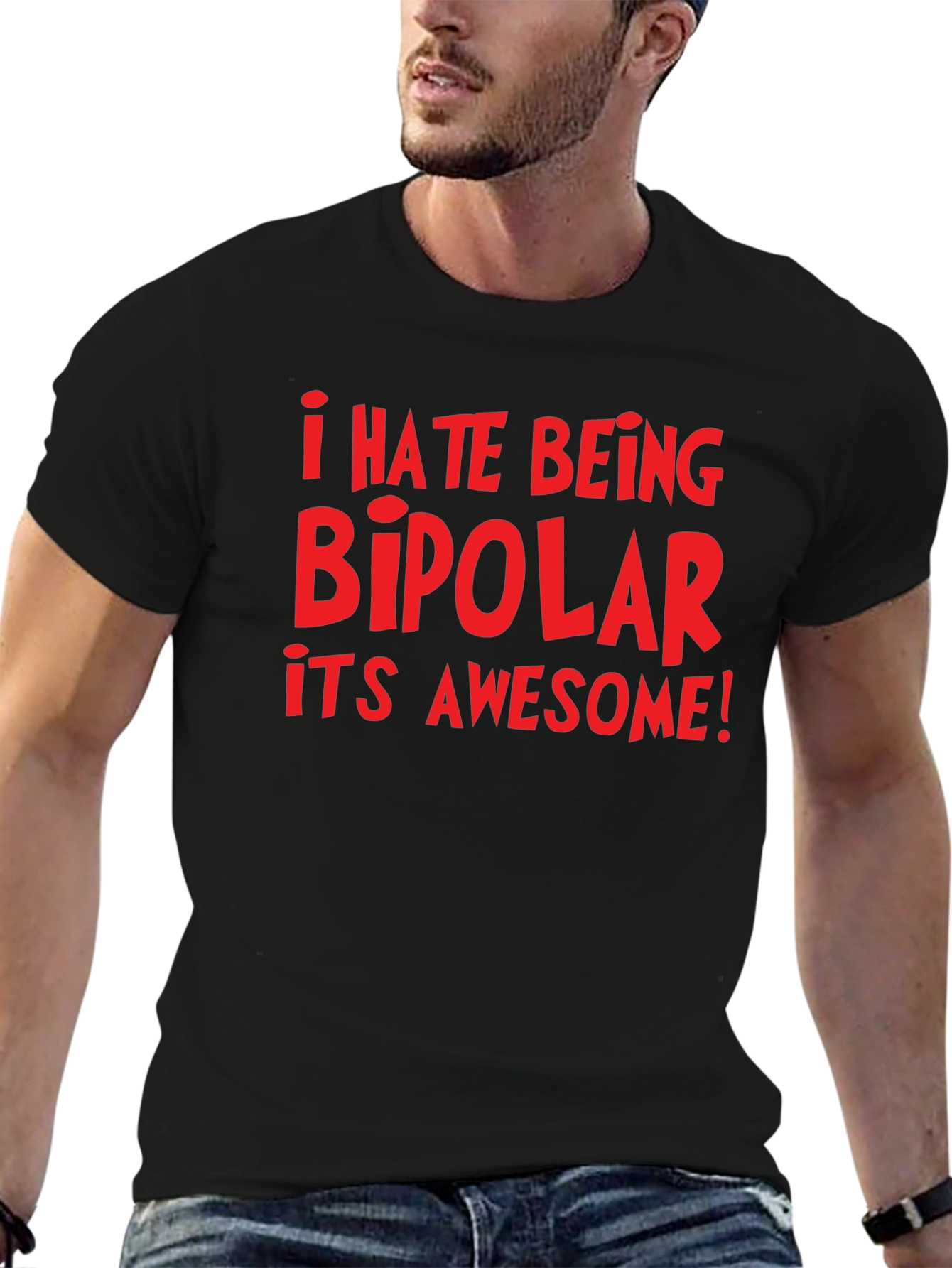 Bipolar Awesome Black T-Shirt