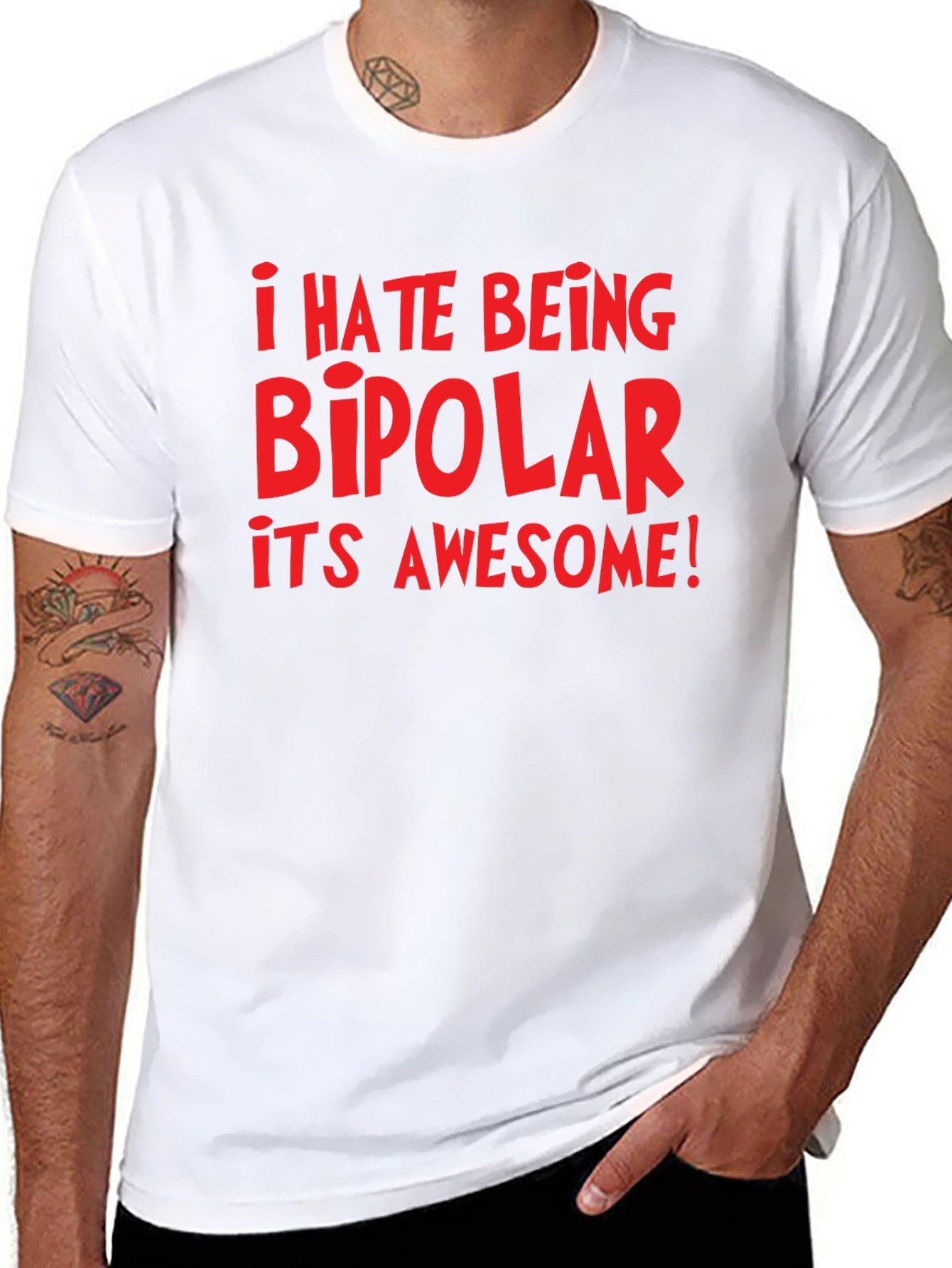 Bipolar Awesome Black T-Shirt