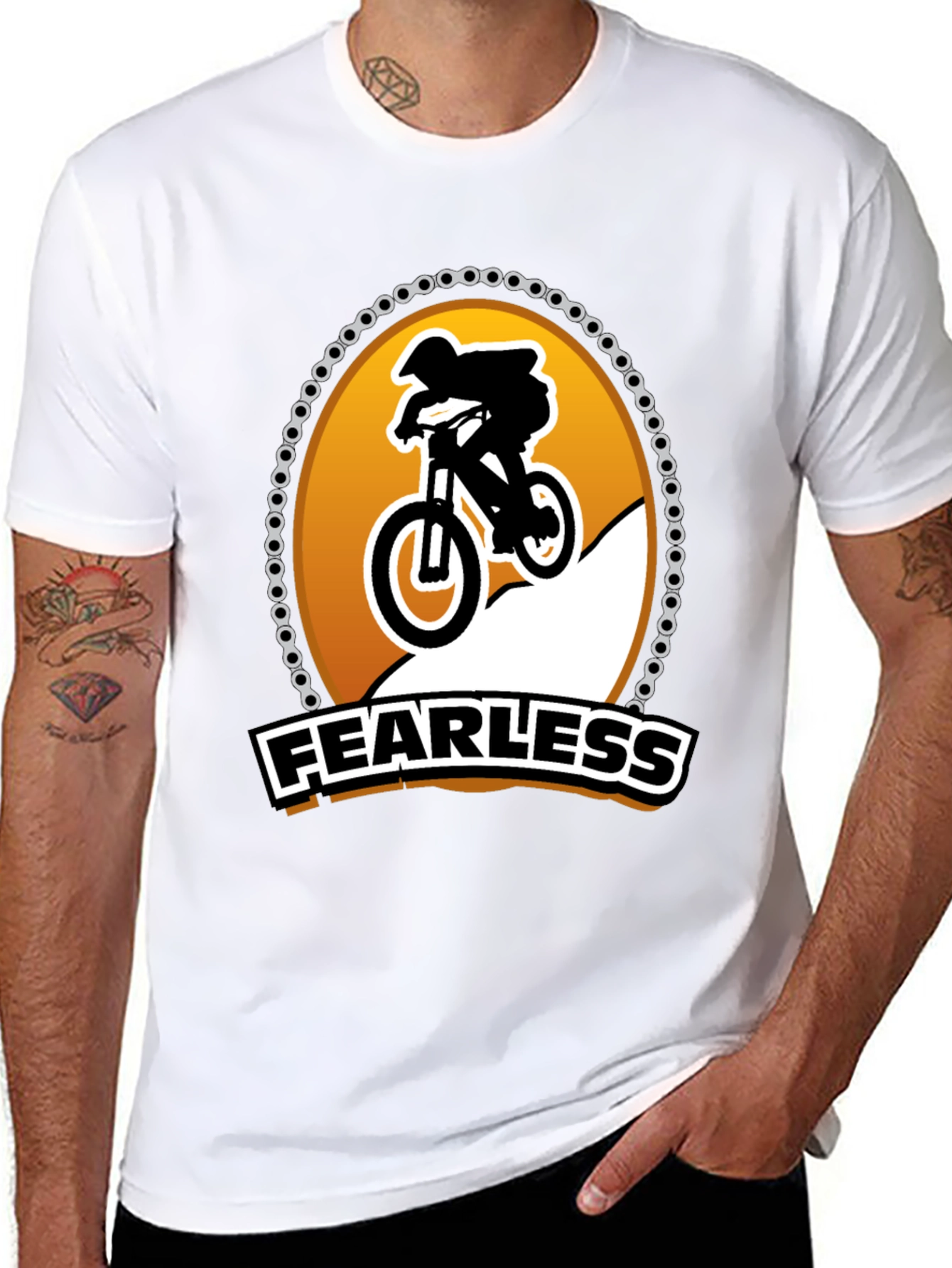 Fearless Biker Graphic T-Shirt