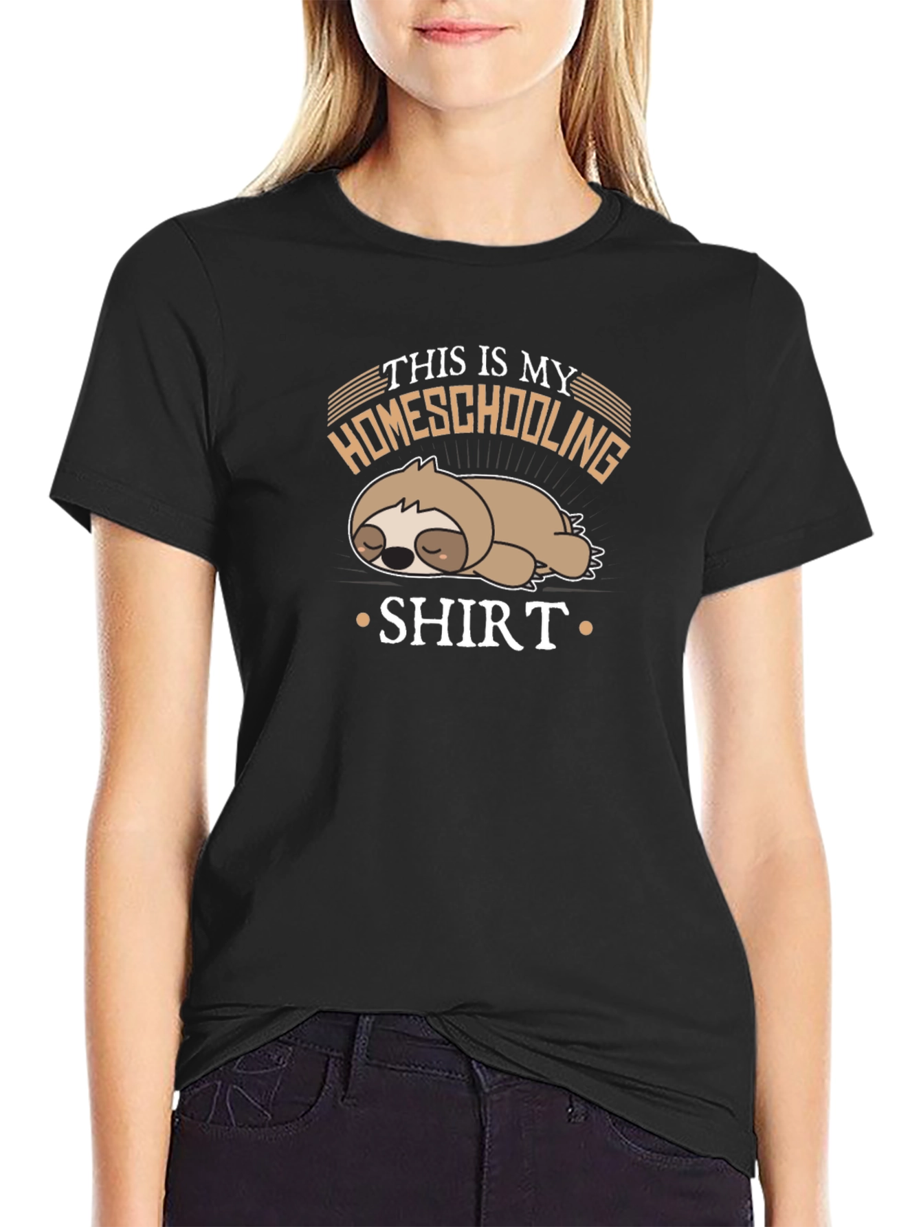 Homeschooling Sloth T-Shirt - Funny & Relaxed Style