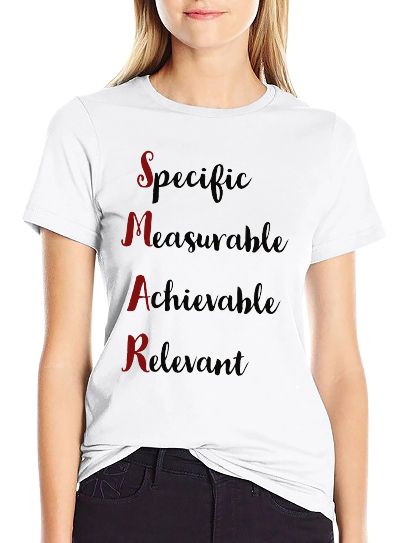 SMART Goals Black T-Shirt - Motivational Design