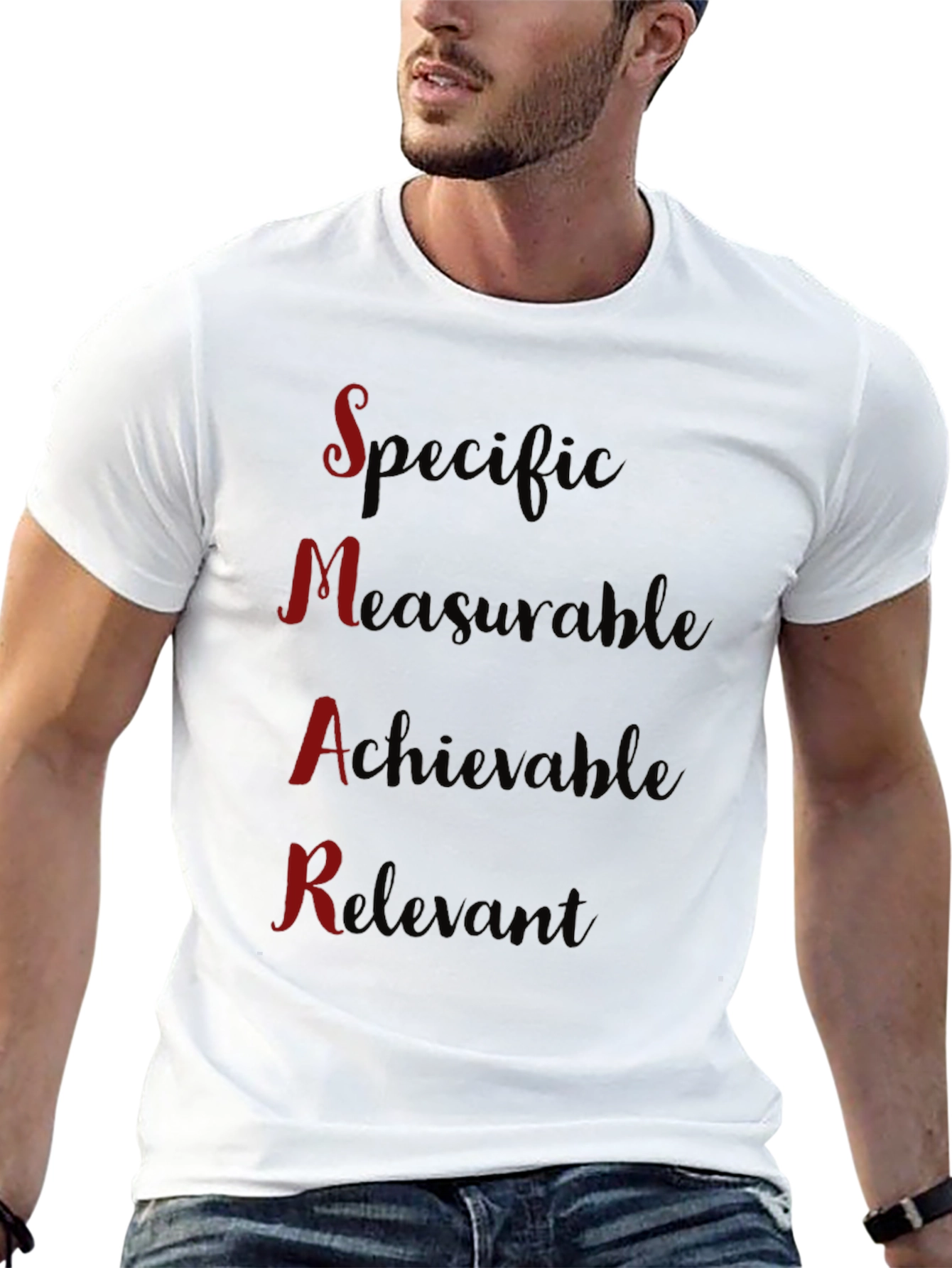 SMART Goals Black T-Shirt - Motivational Design