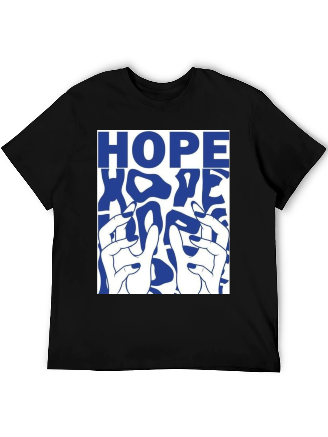 HOPE Graphic Print Black Cotton T-Shirt