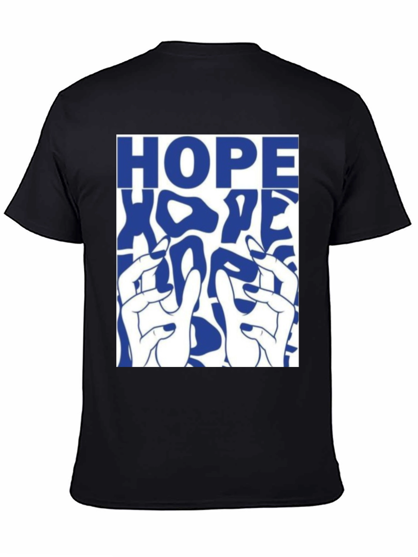 HOPE Graphic Print Black Cotton T-Shirt