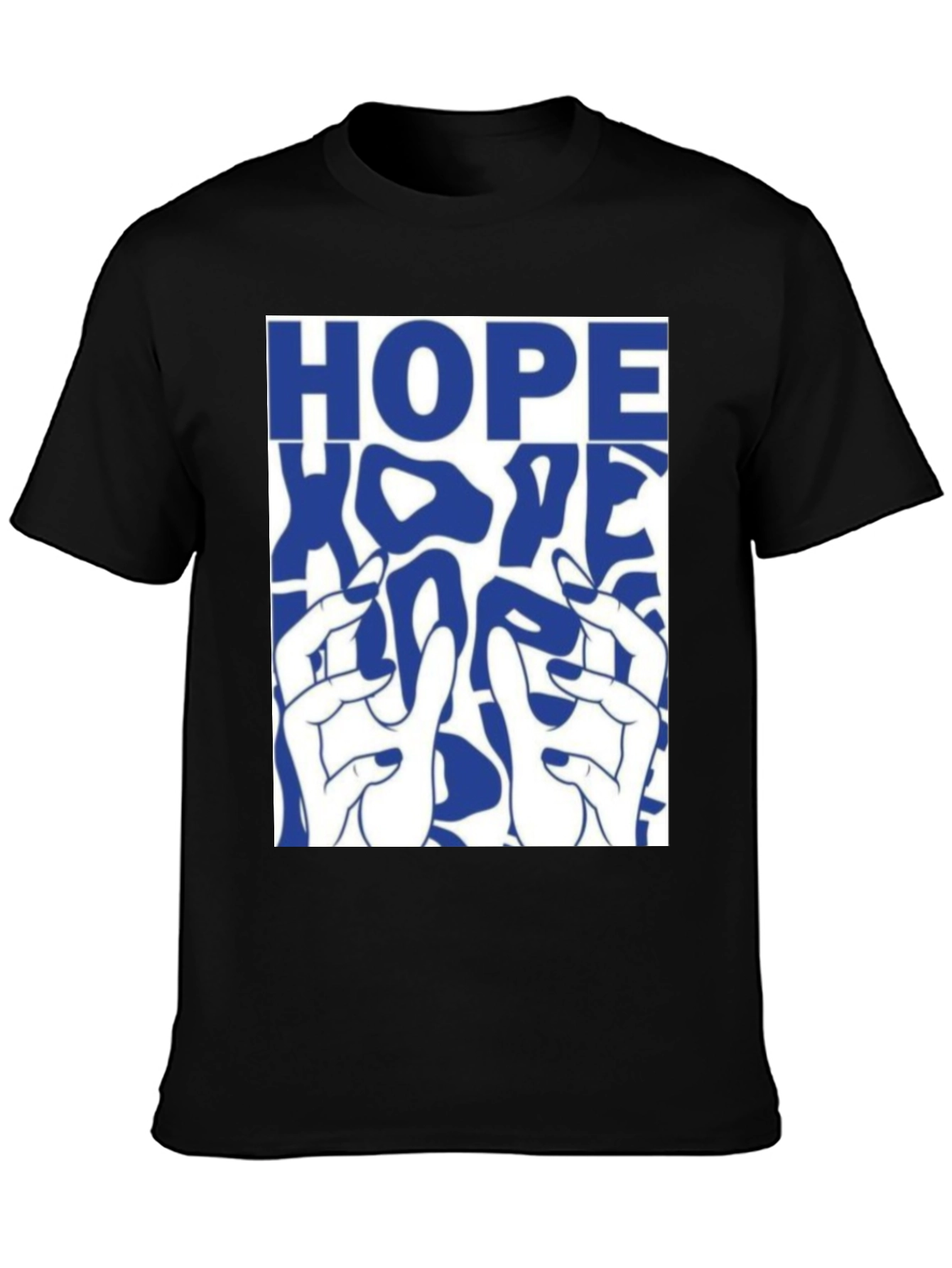 HOPE Graphic Print Black Cotton T-Shirt