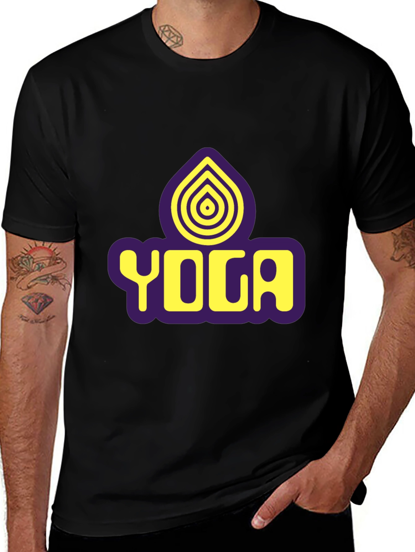 Yoga Graphic Black T-Shirt